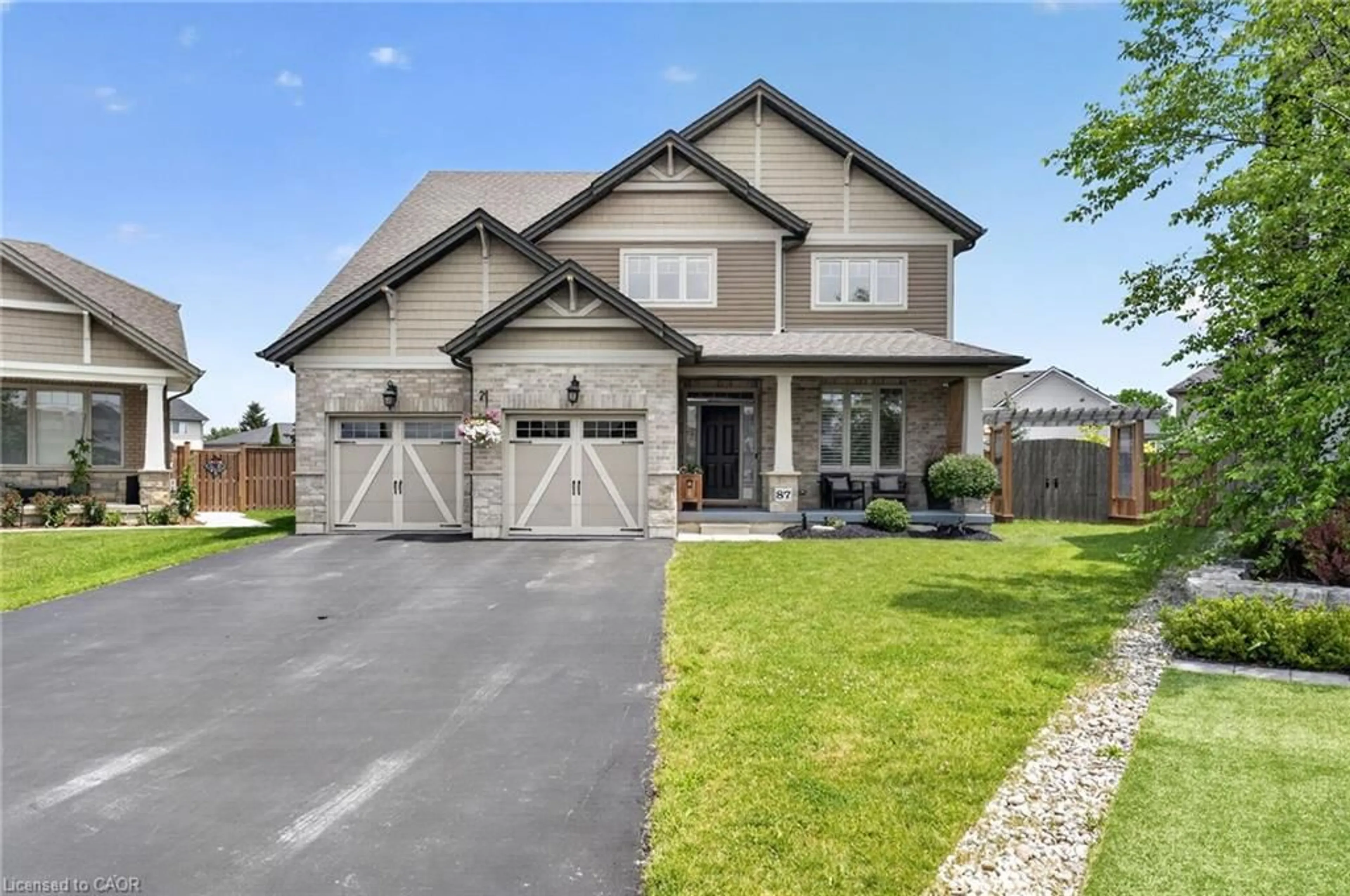 Home with brick exterior material, street for 87 Anastasia Blvd, Smithville Ontario L0R 2A0