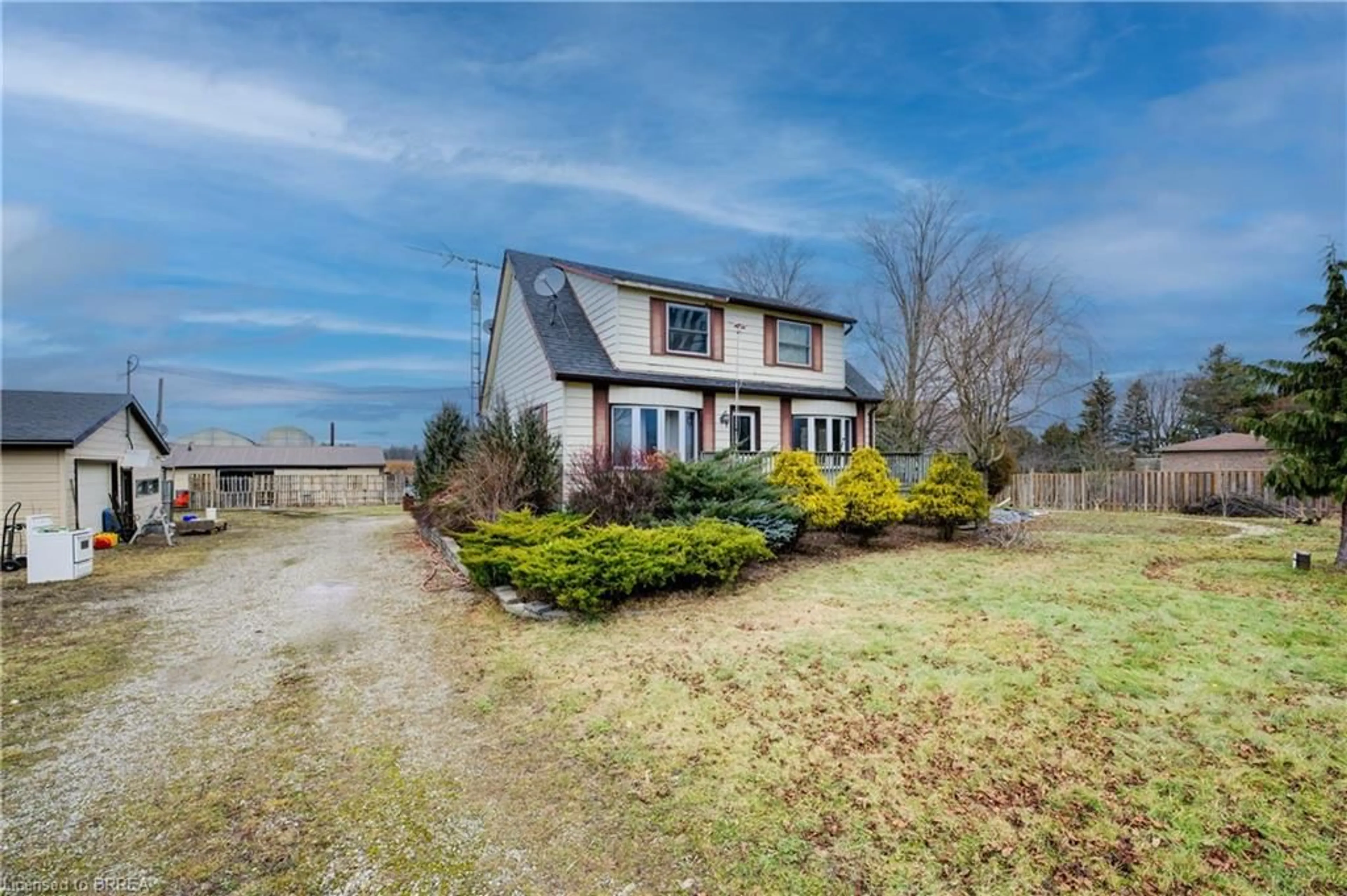 A pic from outside/outdoor area/front of a property/back of a property/a pic from drone, street for 681 Conc 14 Townsend Rd, Simcoe Ontario N3Y 4K3