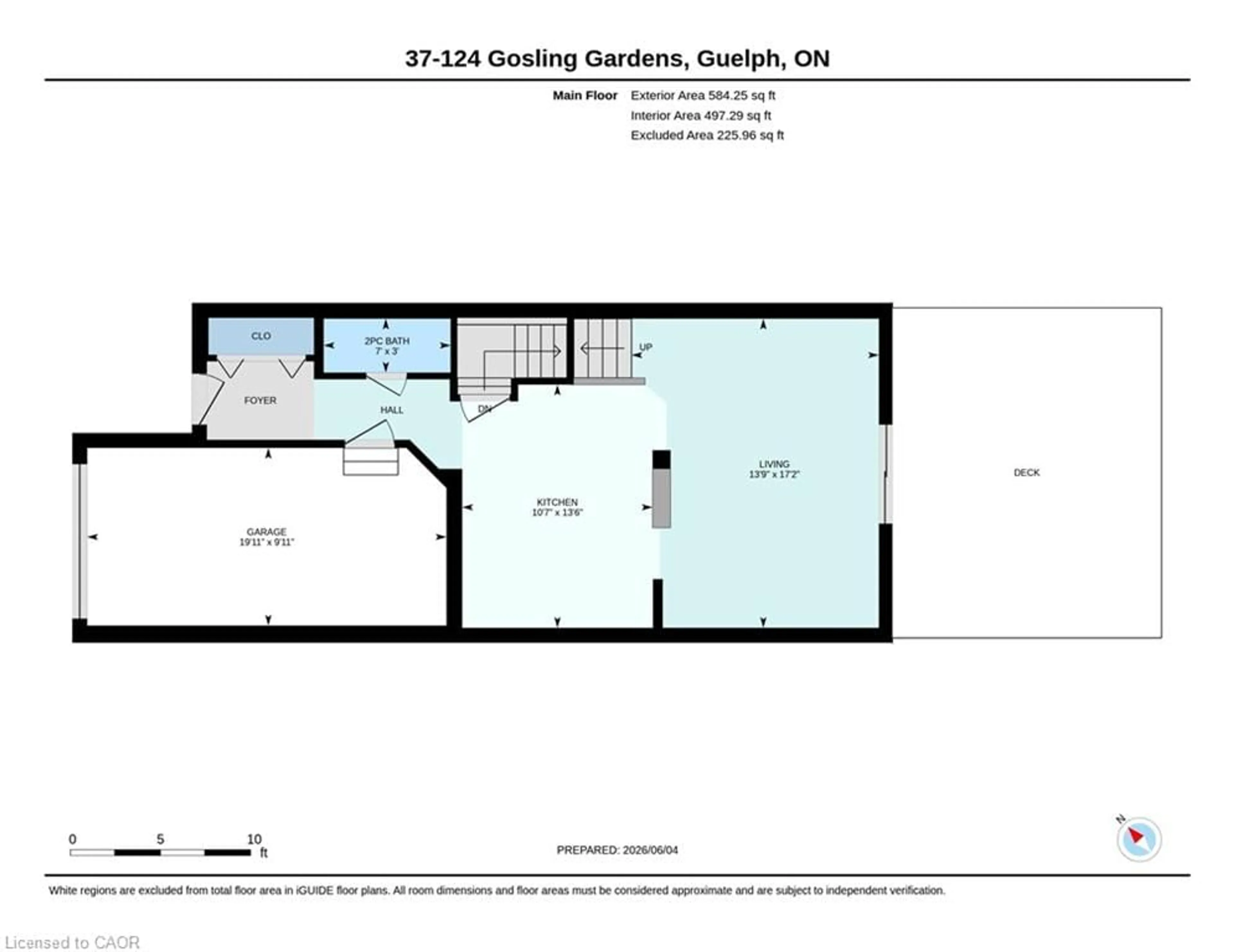Floor plan for 124 Gosling Gdns #37, Guelph Ontario N1G 5K6