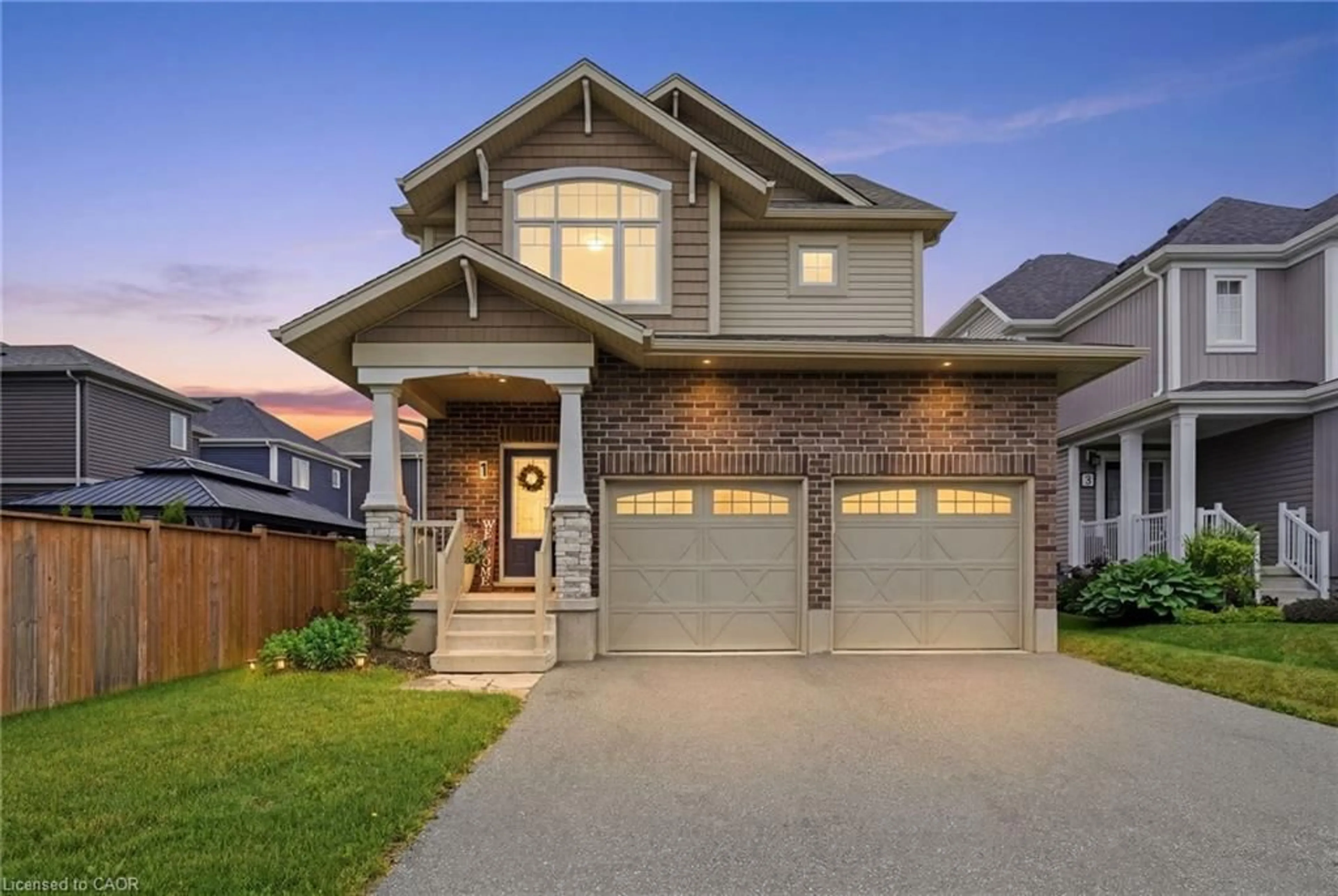 Home with brick exterior material, street for 1 Bawcutt Cres, Paris Ontario N3L 0G7