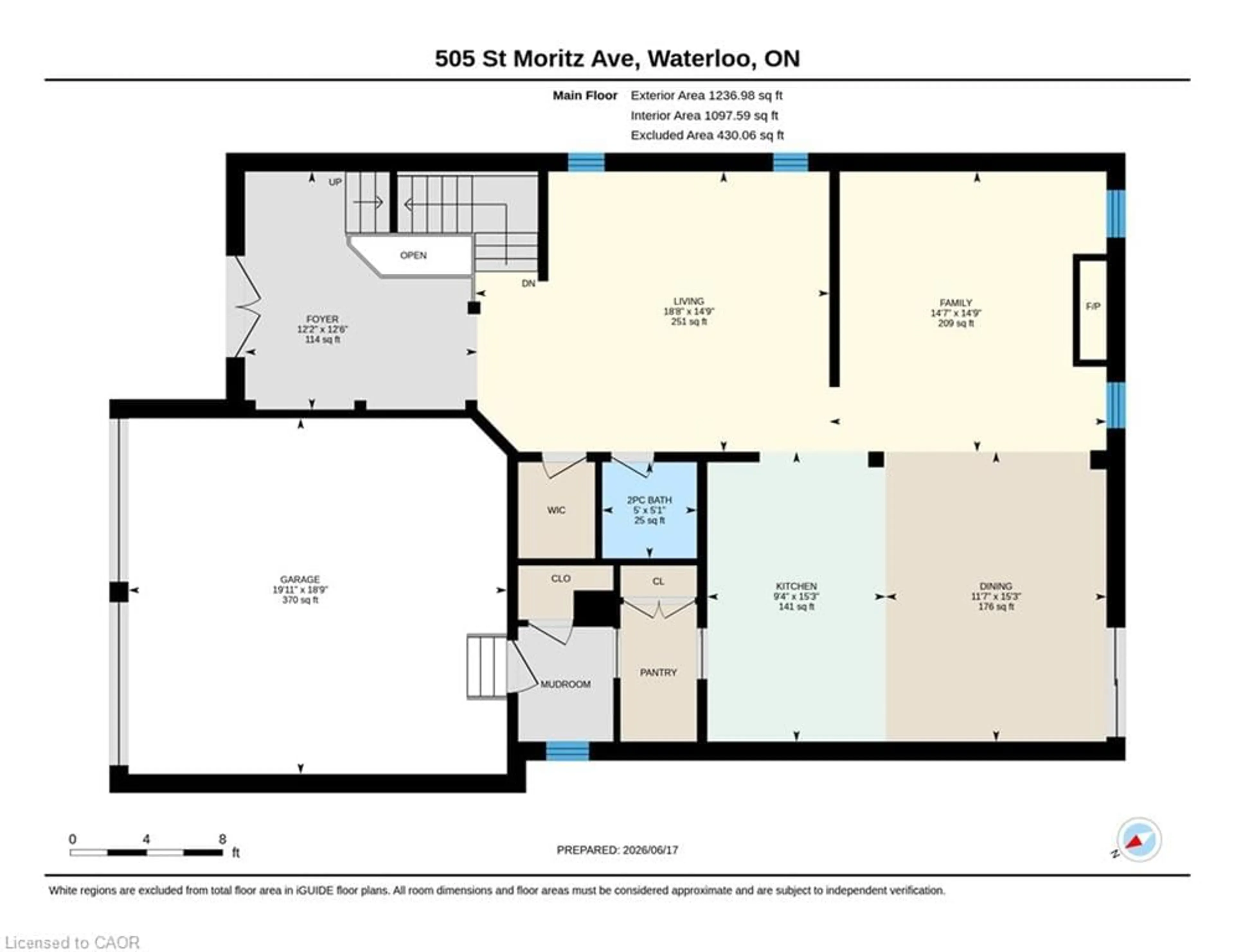 Floor plan for 505 St Moritz Ave, Waterloo Ontario N2T 0B3