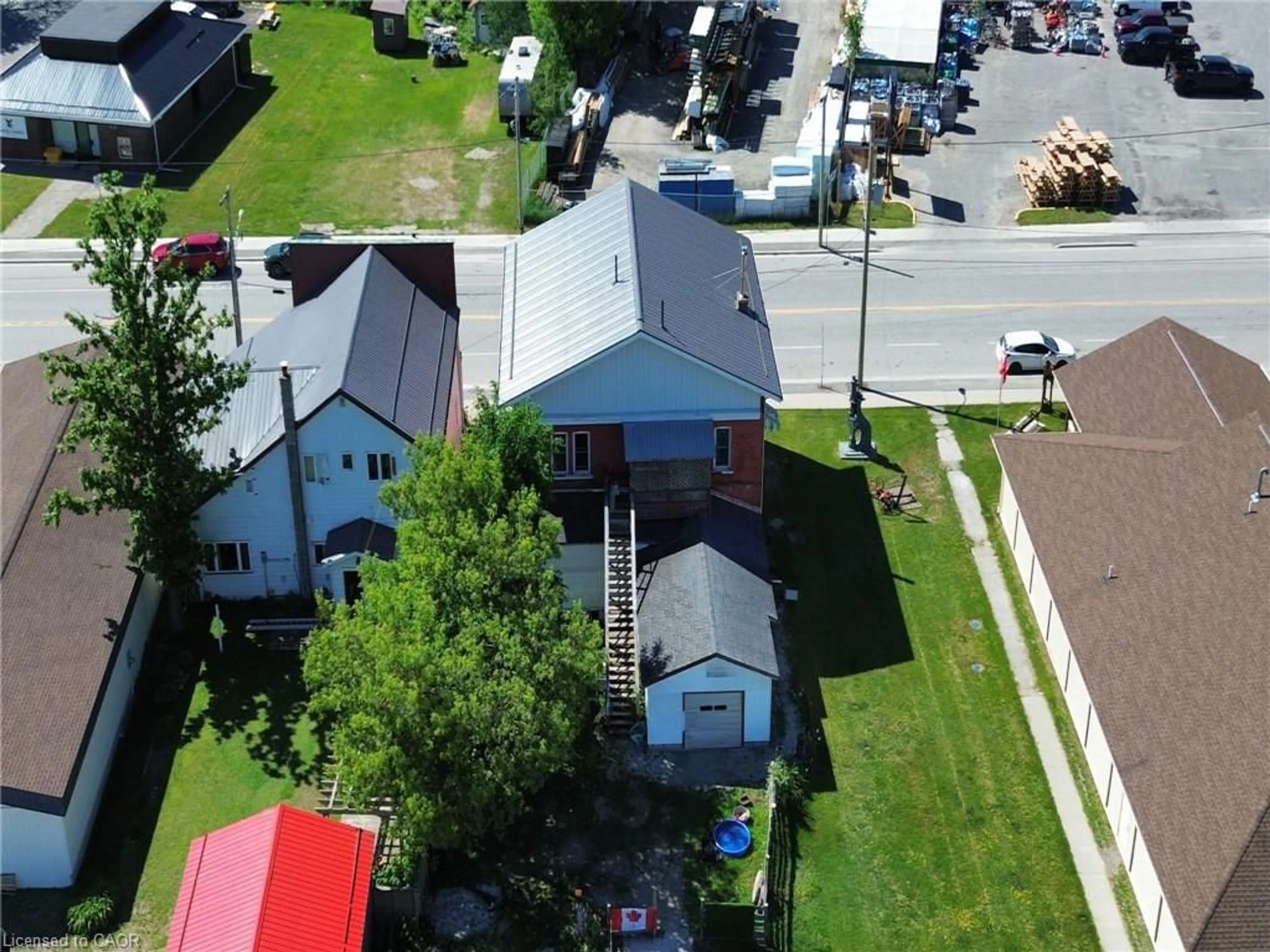 A pic from outside/outdoor area/front of a property/back of a property/a pic from drone, street for 160 Sable St, Massey Ontario P0P 1P0