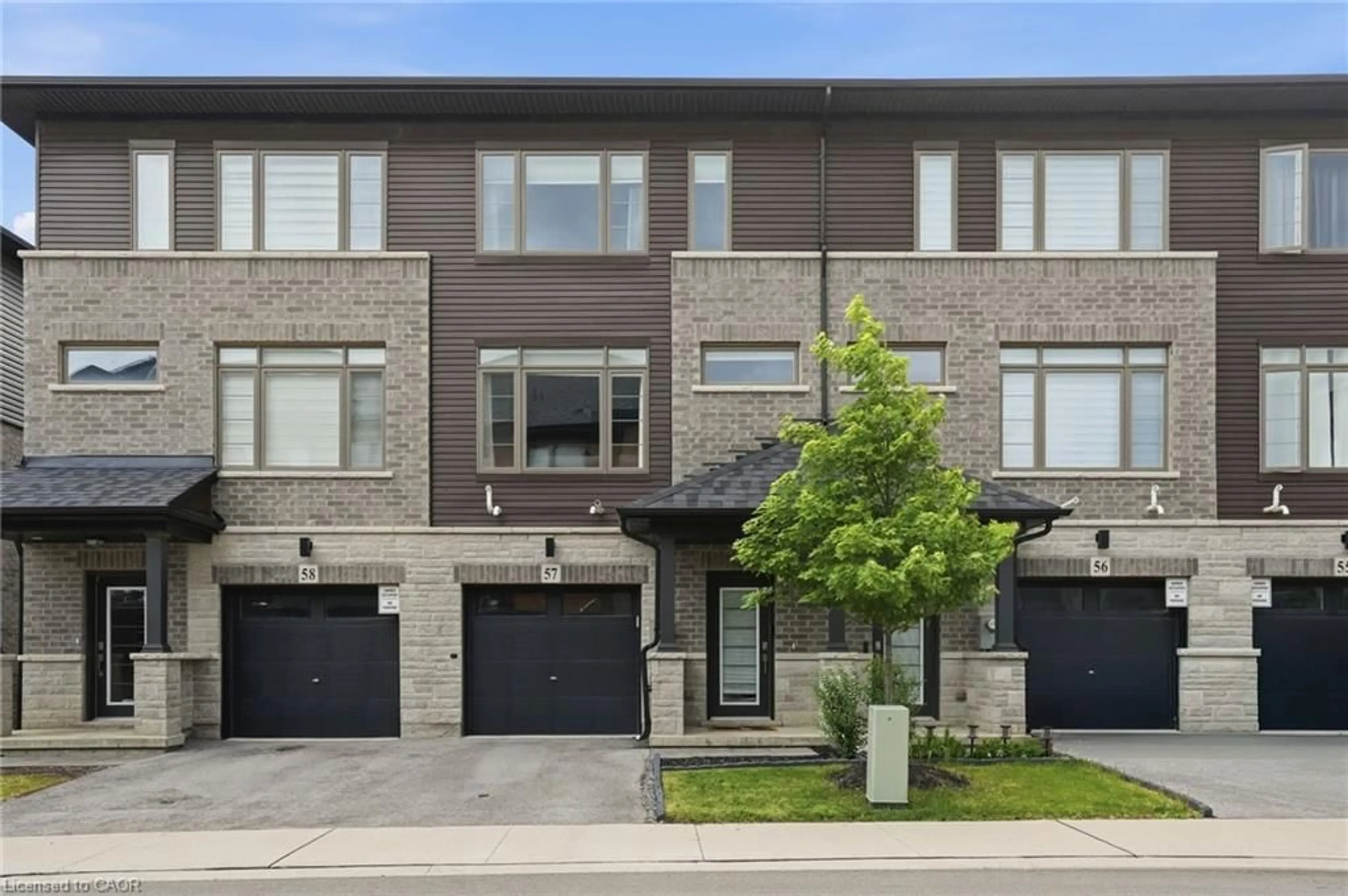 Home with brick exterior material, street for 61 Soho St #57, Stoney Creek Ontario L8J 0M5