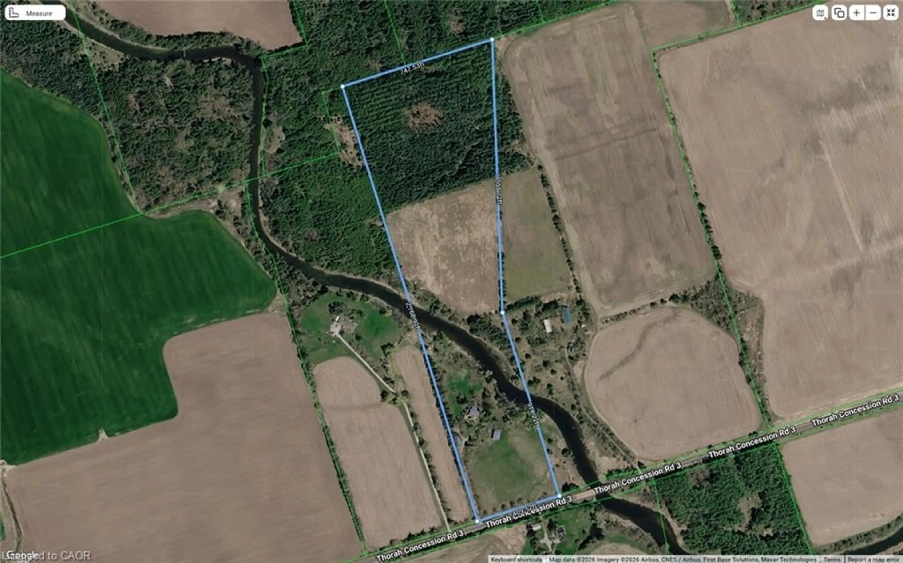 Picture of a map for 1745 Concession Rd 3 Rd, Beaverton Ontario L0K 1A0