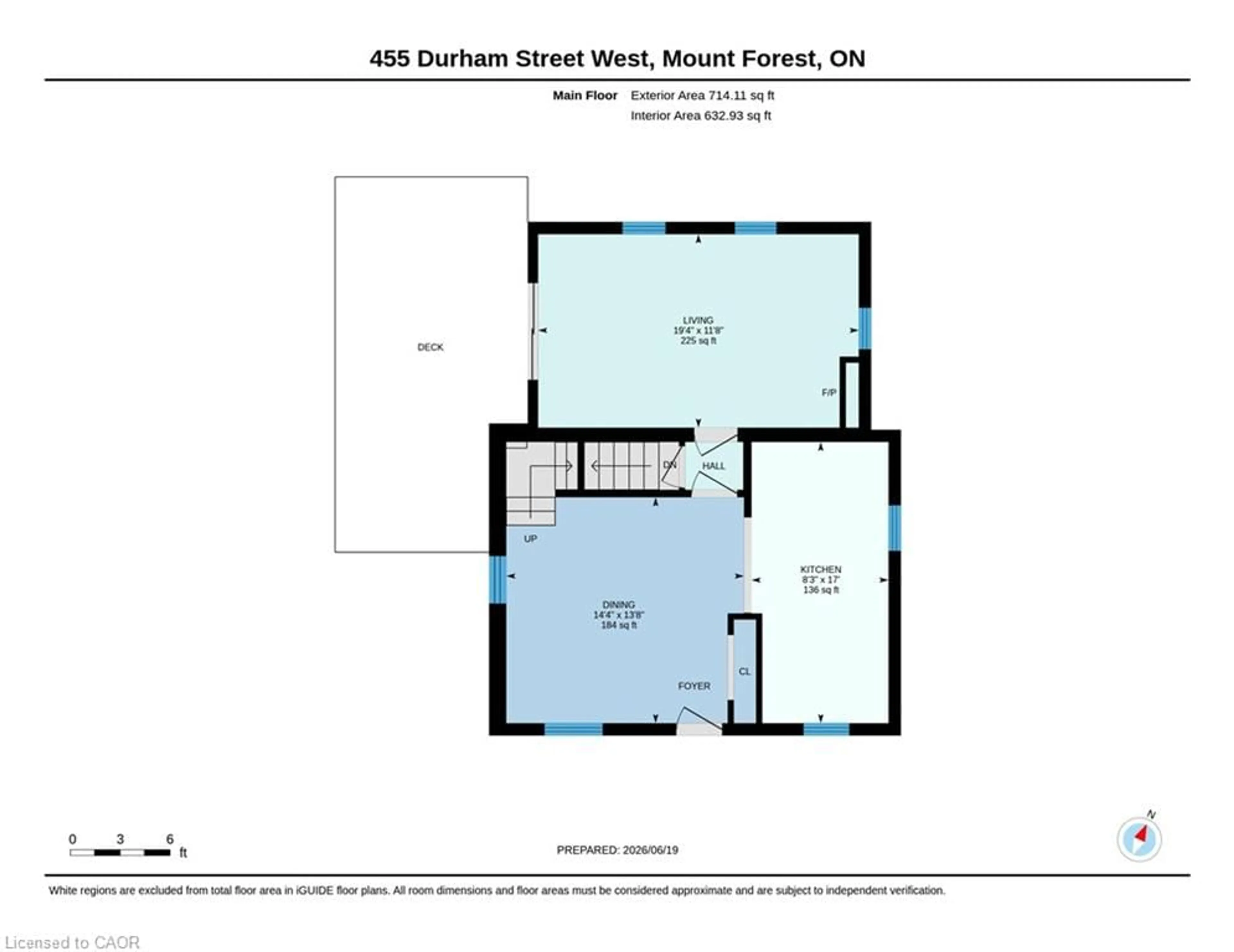 Floor plan for 455 Durham St, Mount Forest Ontario N0G 2L0