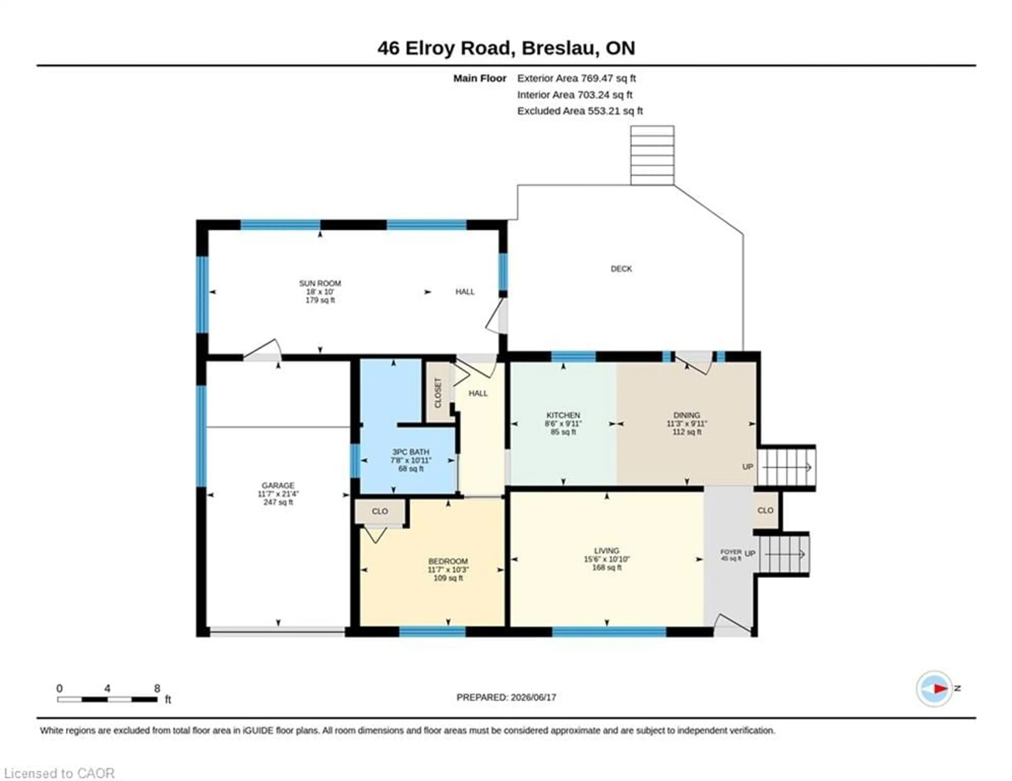 Floor plan for 46 Elroy Rd, Breslau Ontario N0B 1M0