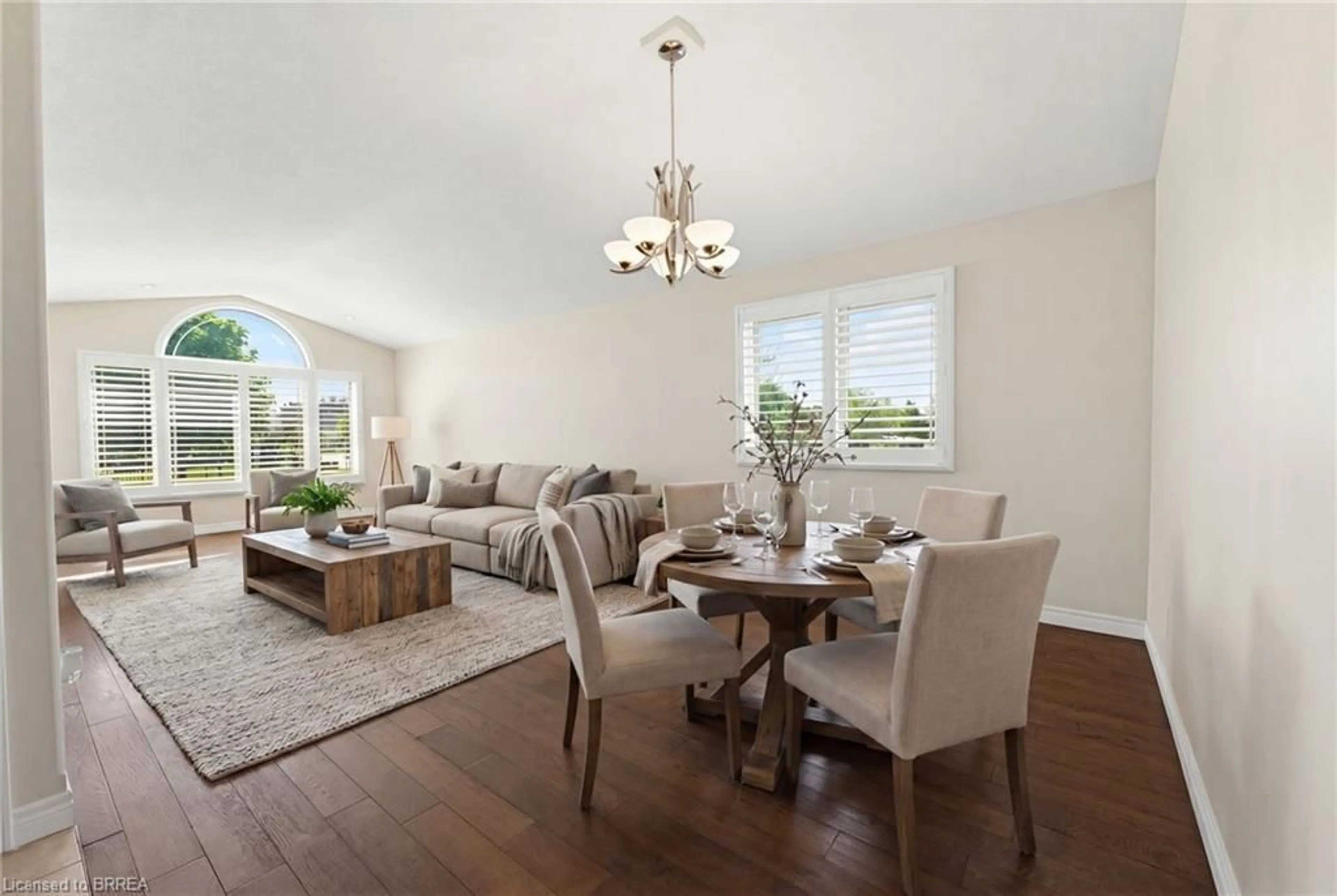 Living room with furniture, wood/laminate floor for 6 General St, Brantford Ontario N3S 0A2