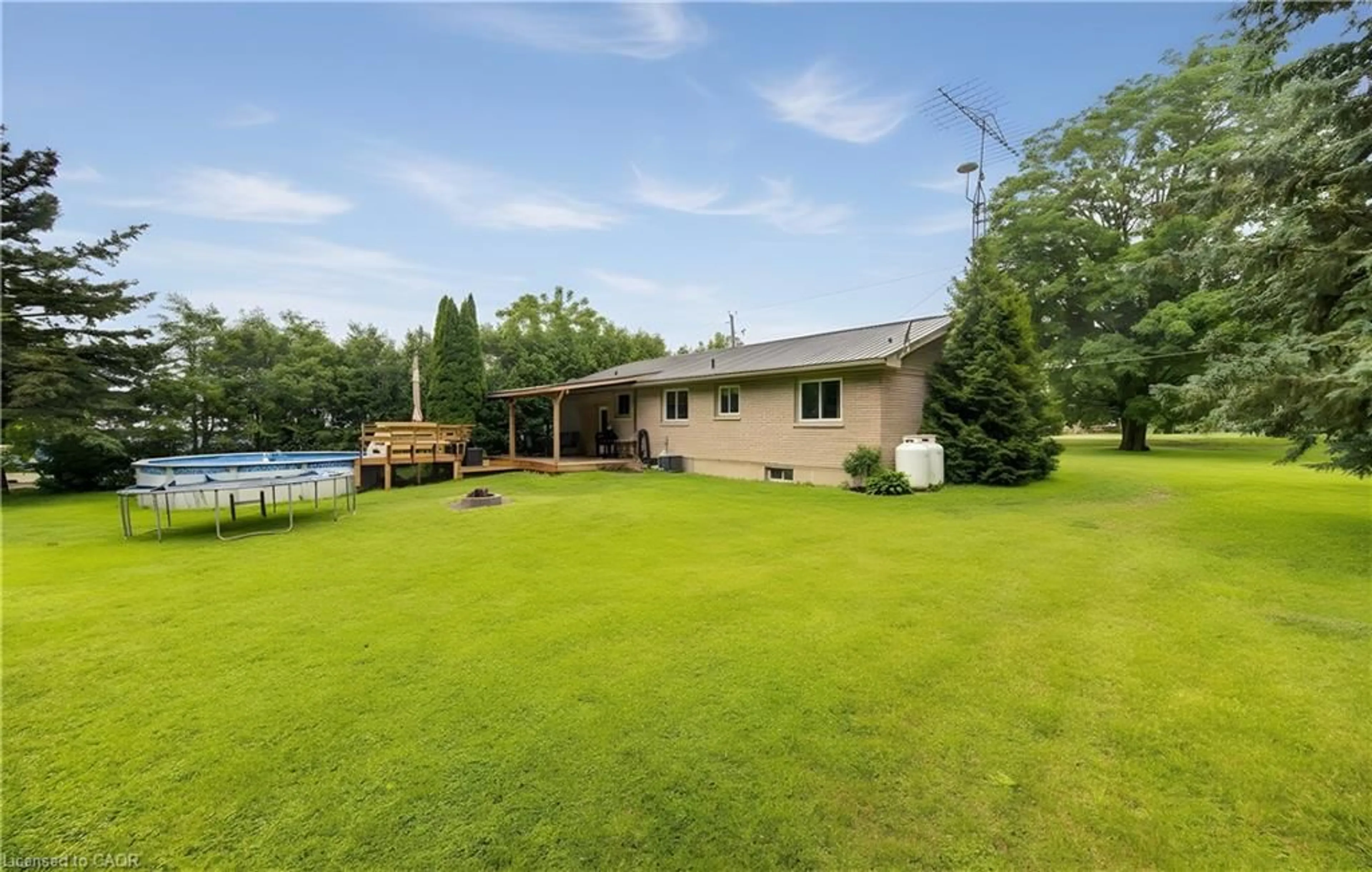 A pic from outside/outdoor area/front of a property/back of a property/a pic from drone, water/lake/river/ocean view for 86716 Molesworth Line, Listowel Ontario N4W 3G6