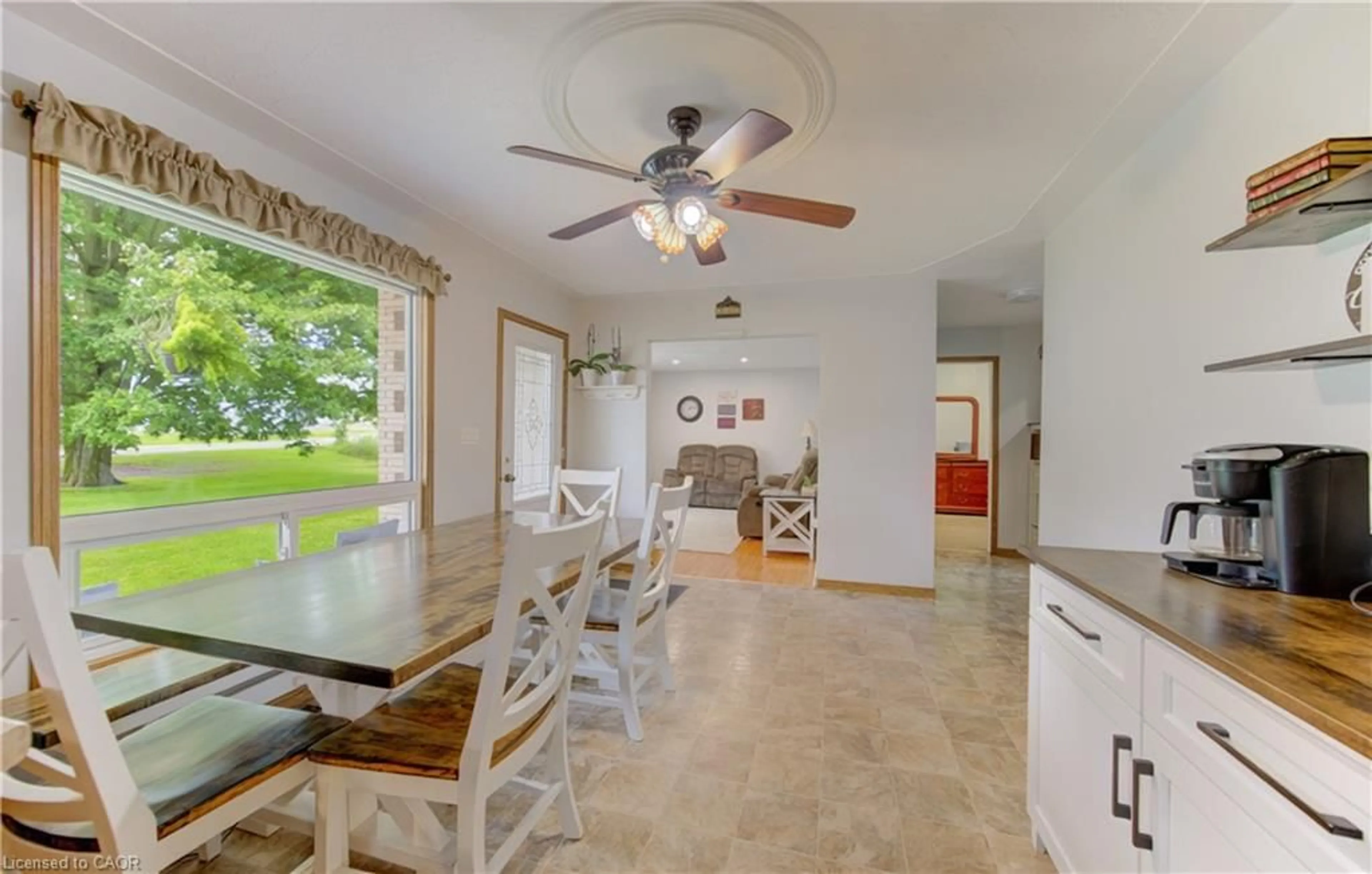 Open concept kitchen, ceramic/tile floor for 86716 Molesworth Line, Listowel Ontario N4W 3G6