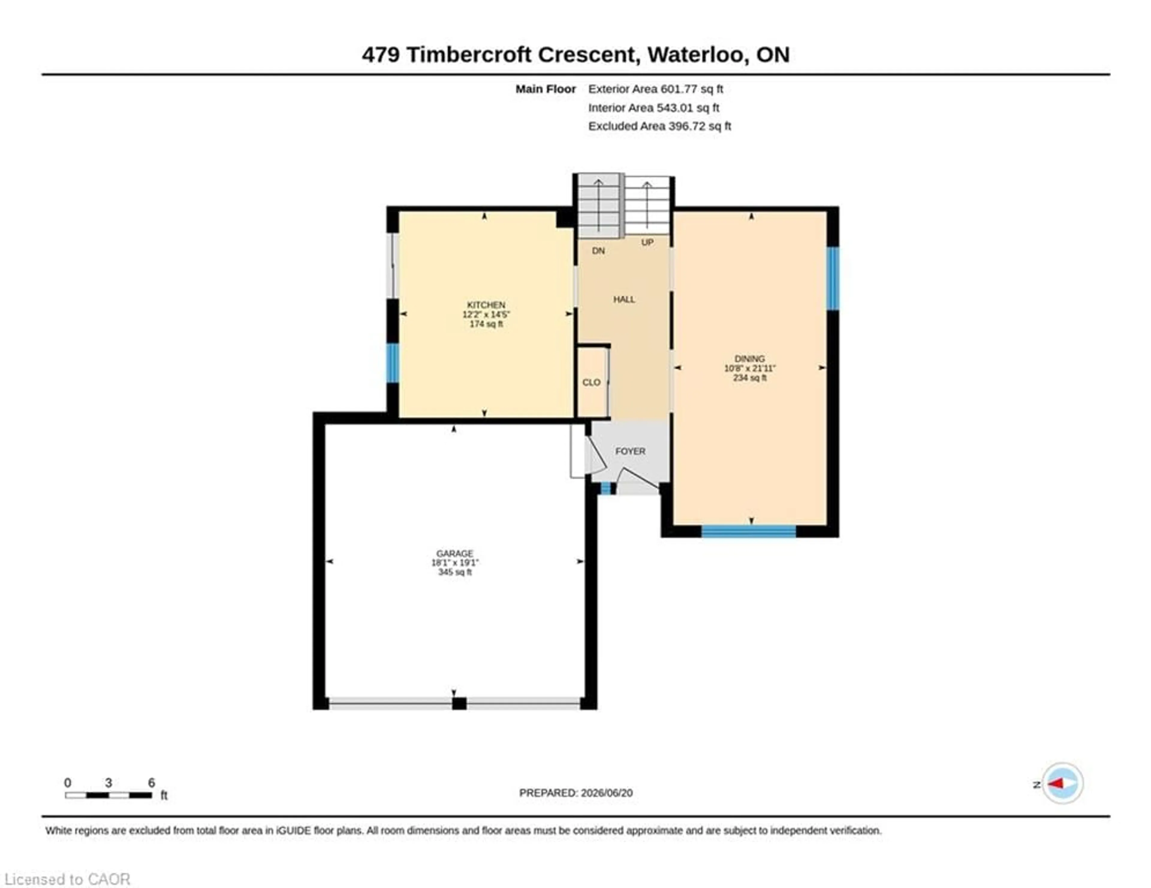 Floor plan for 479 Timbercroft Cres, Waterloo Ontario N2T 2J2