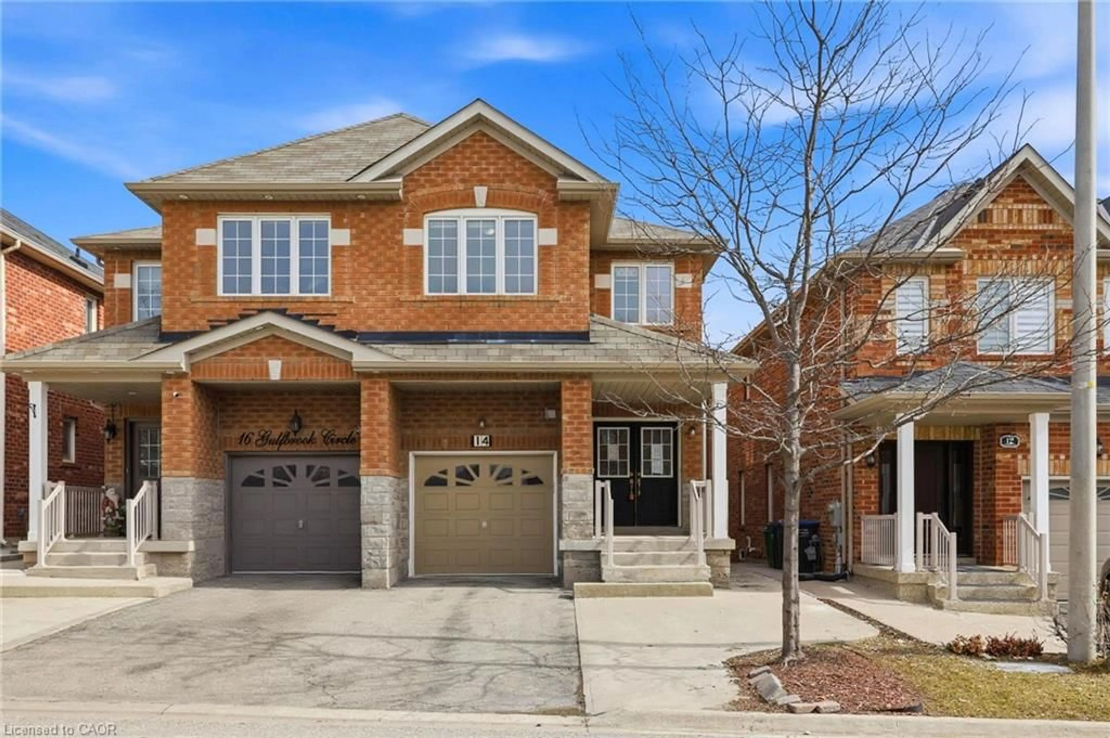 Home with brick exterior material, street for 14 Gulfbrook Cir, Brampton Ontario L6Z 0B6