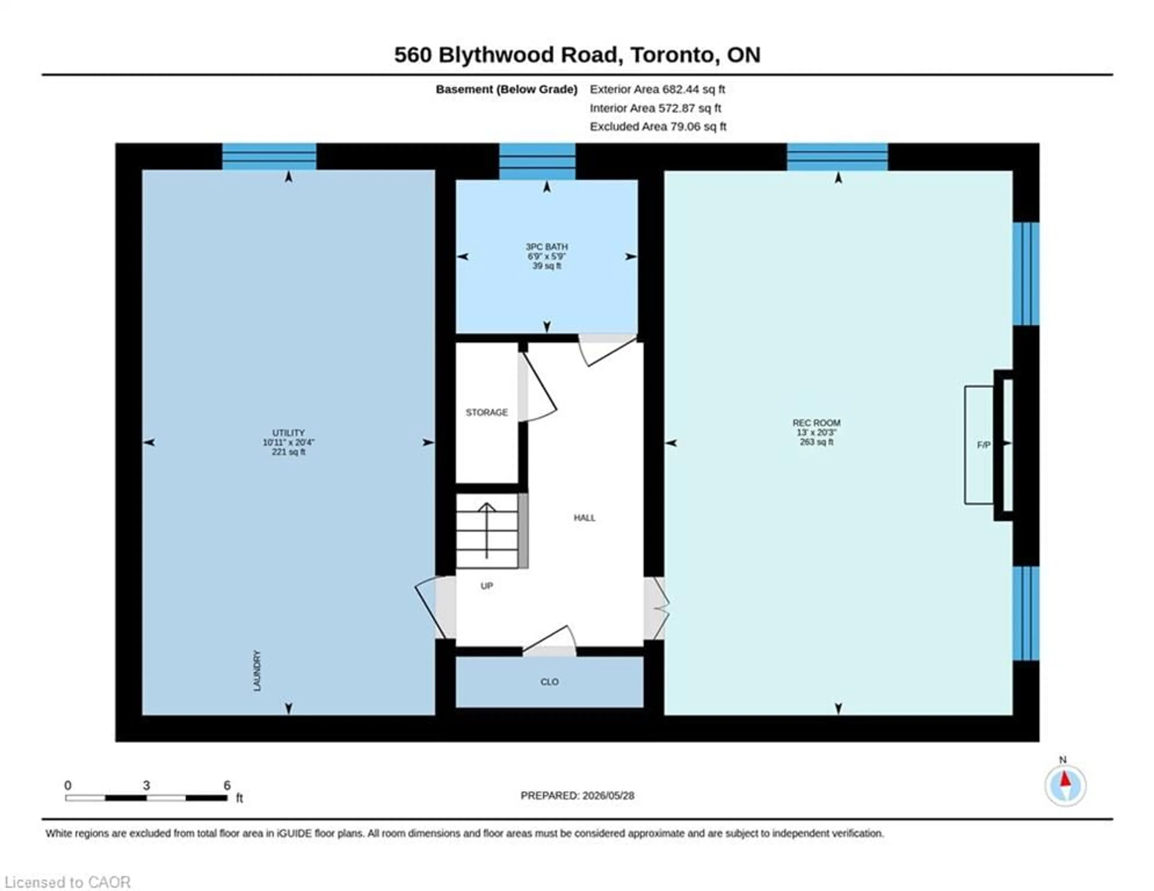 Floor plan for 560 Blythwood Rd, North York Ontario M4N 1B5