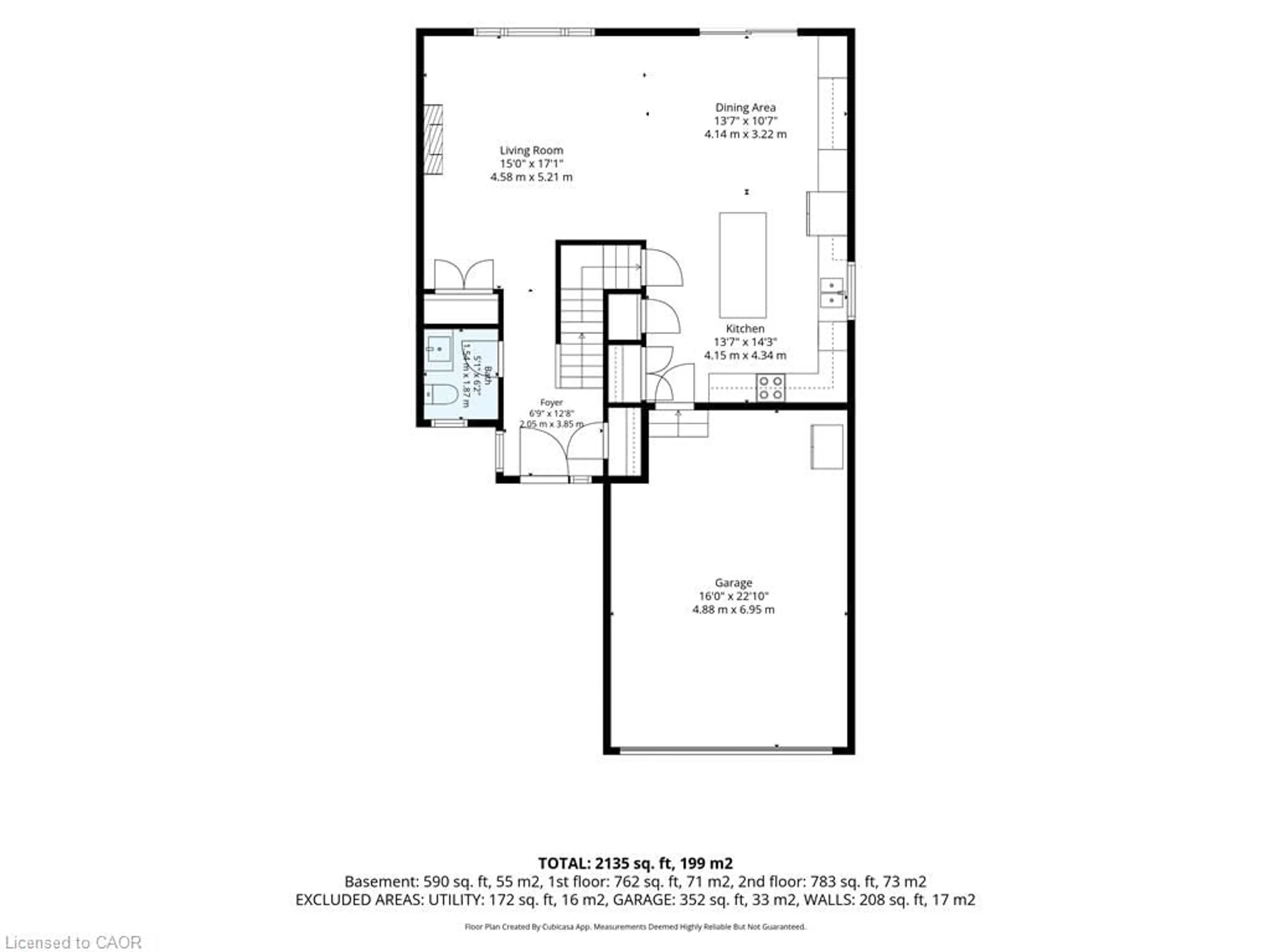 Floor plan for 207 Oak St, Simcoe Ontario N3Y 0B5