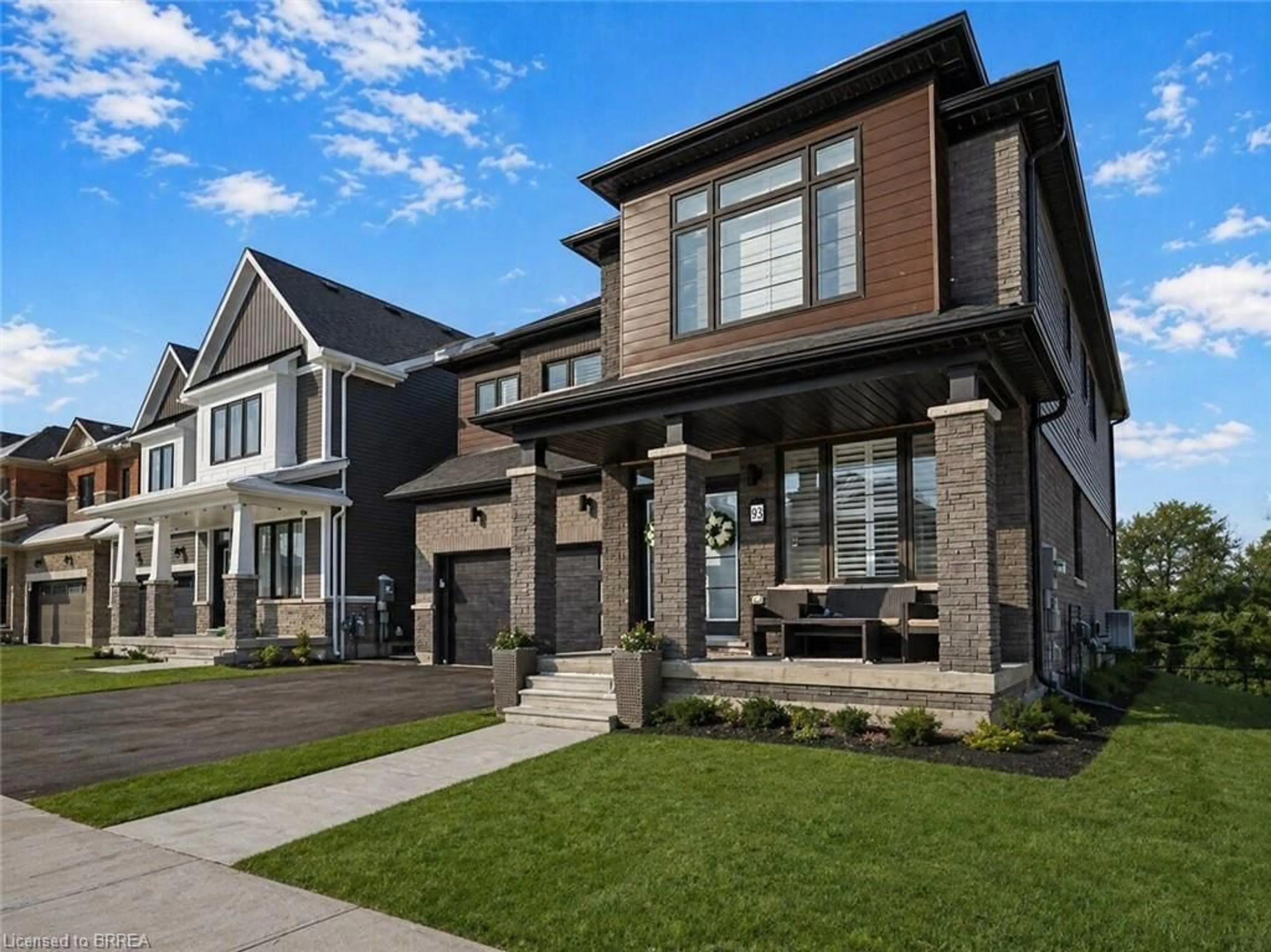 Home with brick exterior material, street for 93 Monteith Dr, Brantford Ontario N3T 0V8