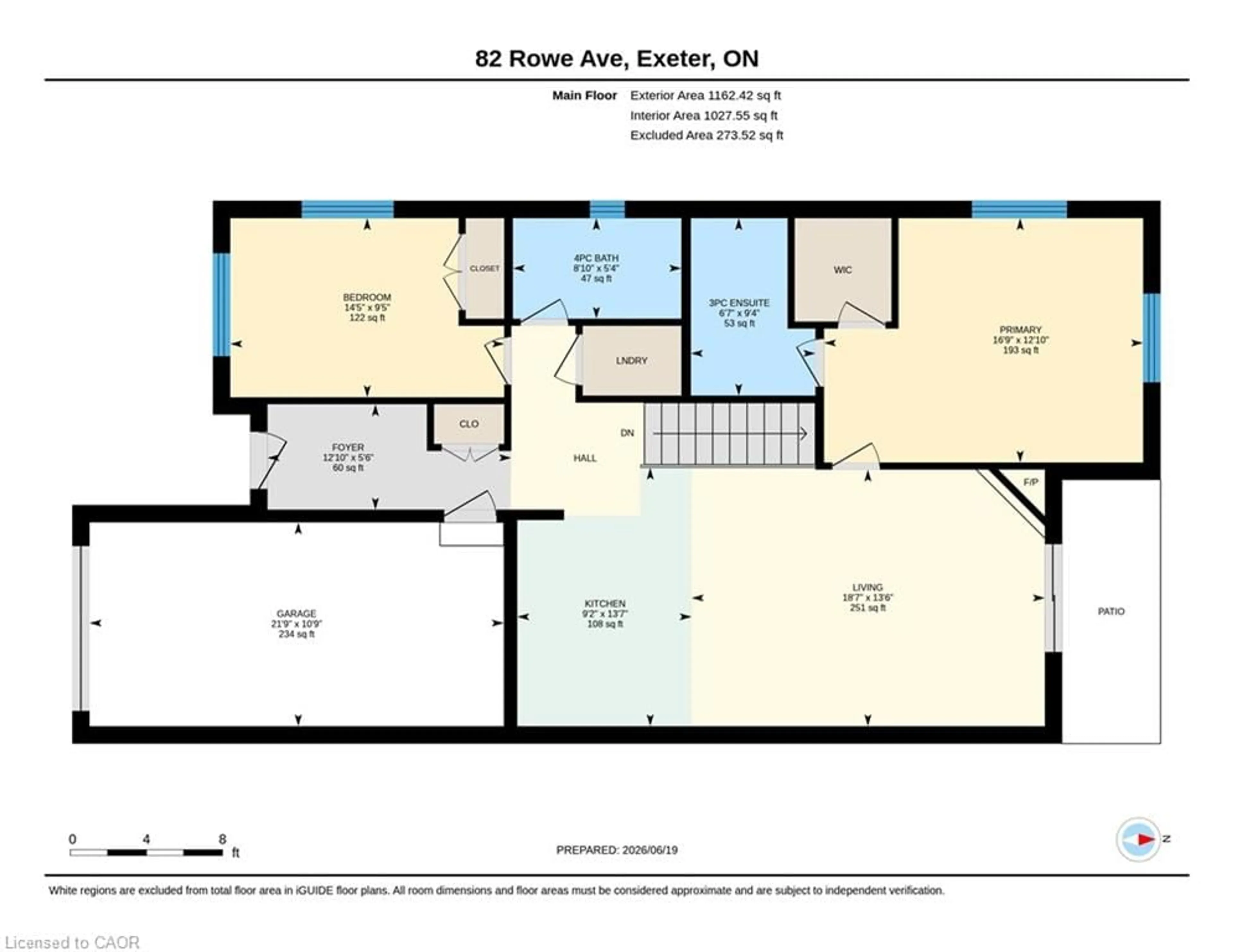 Floor plan for 82 Rowe Ave, Exeter Ontario N0M 1S1