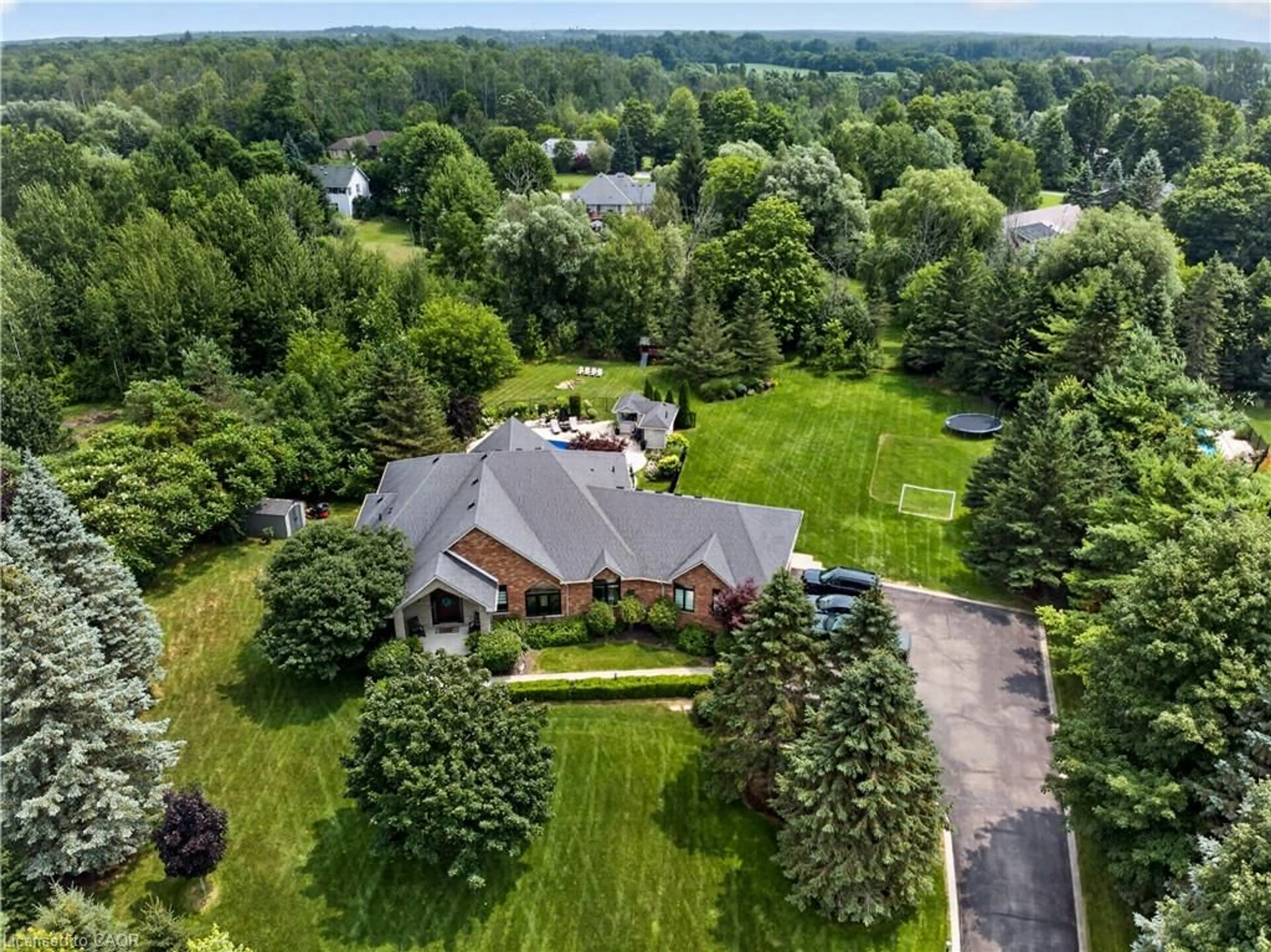 A pic from outside/outdoor area/front of a property/back of a property/a pic from drone, unknown for 2050 15 Side Road, Milton Ontario L0P 1J0