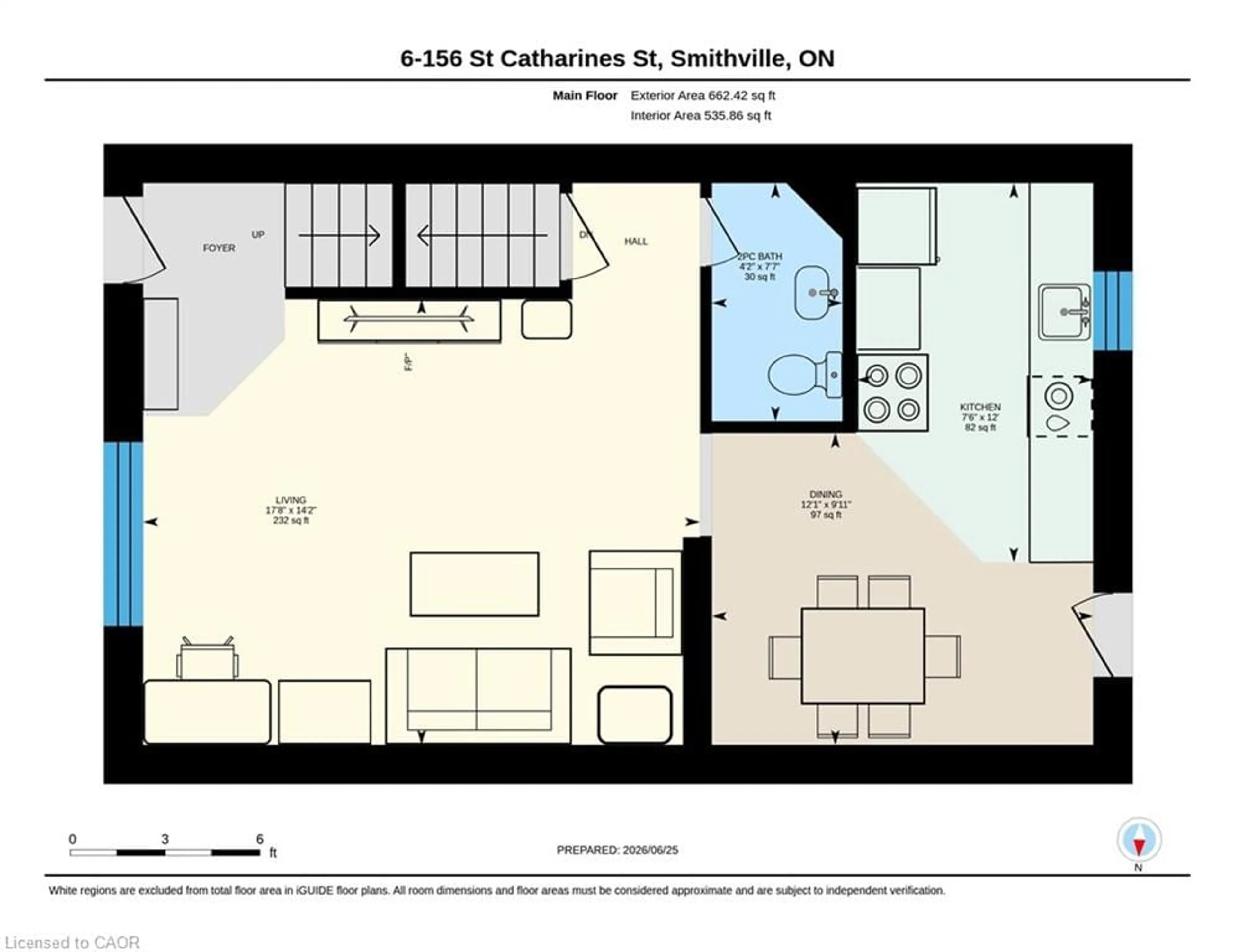 Floor plan for 156 St Catharines St #6, Smithville Ontario L0R 2A0