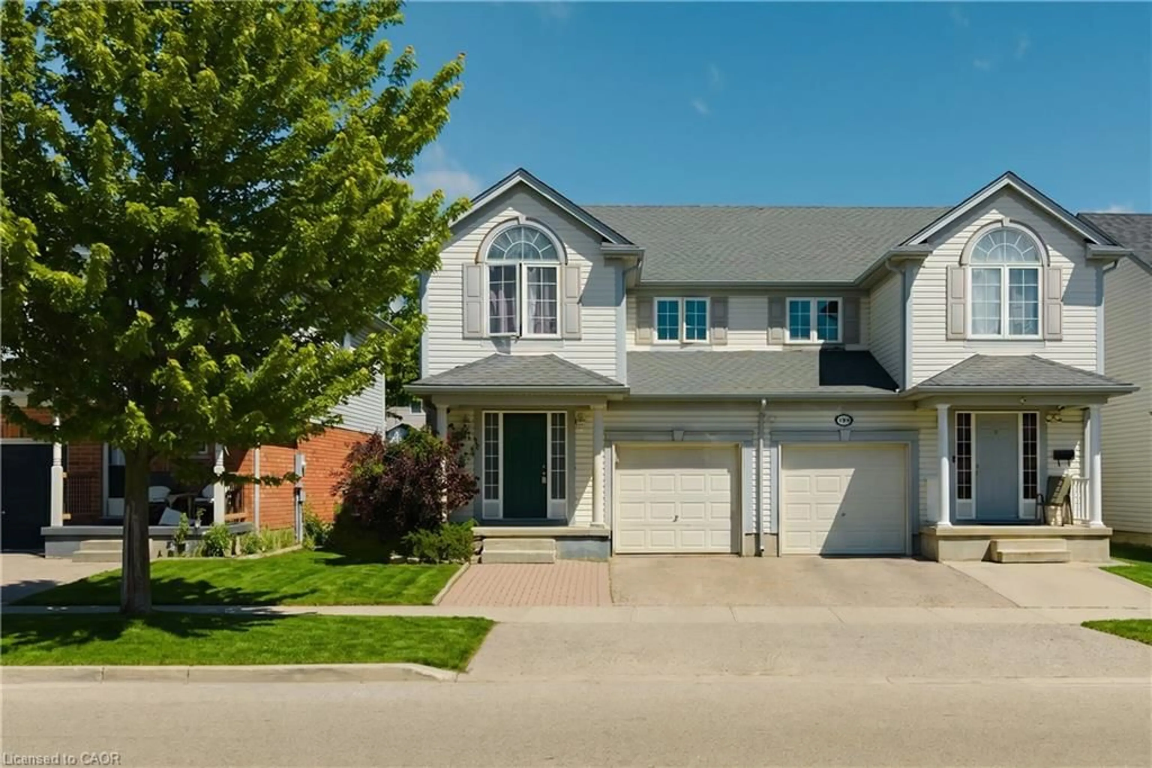 Home with vinyl exterior material, street for 196 Max Becker Dr, Kitchener Ontario N2E 4G2