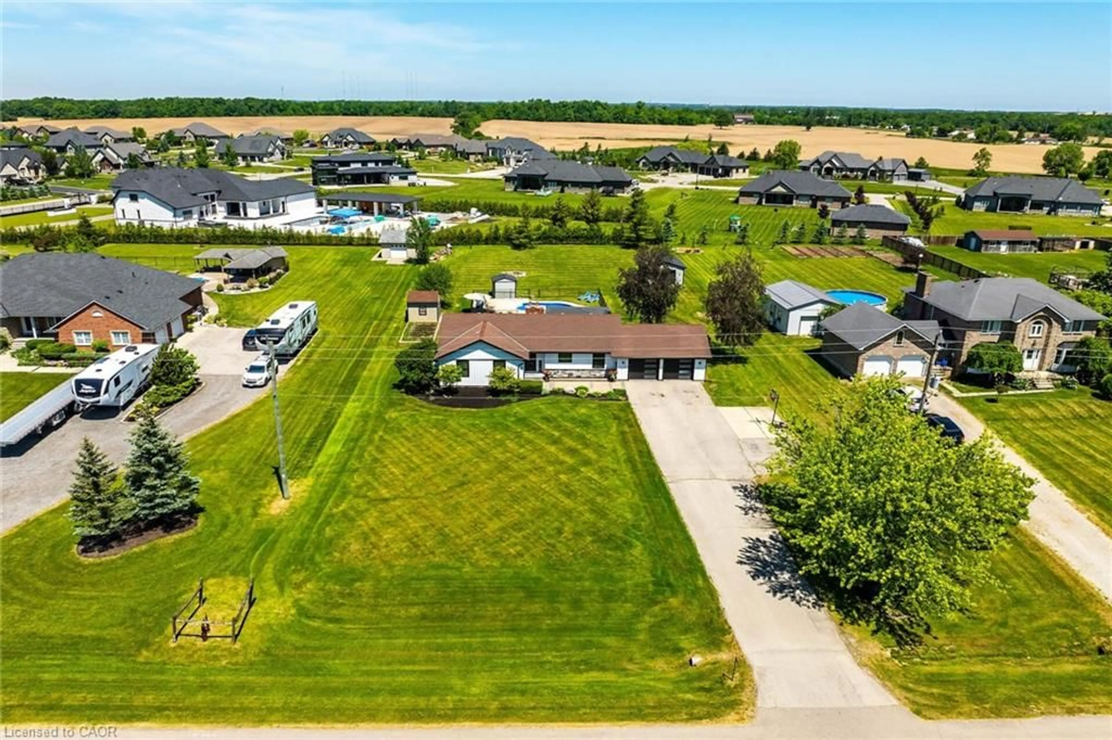 A pic from outside/outdoor area/front of a property/back of a property/a pic from drone, water/lake/river/ocean view for 2885 Haldimand Road 9, York Ontario N0A 1R0