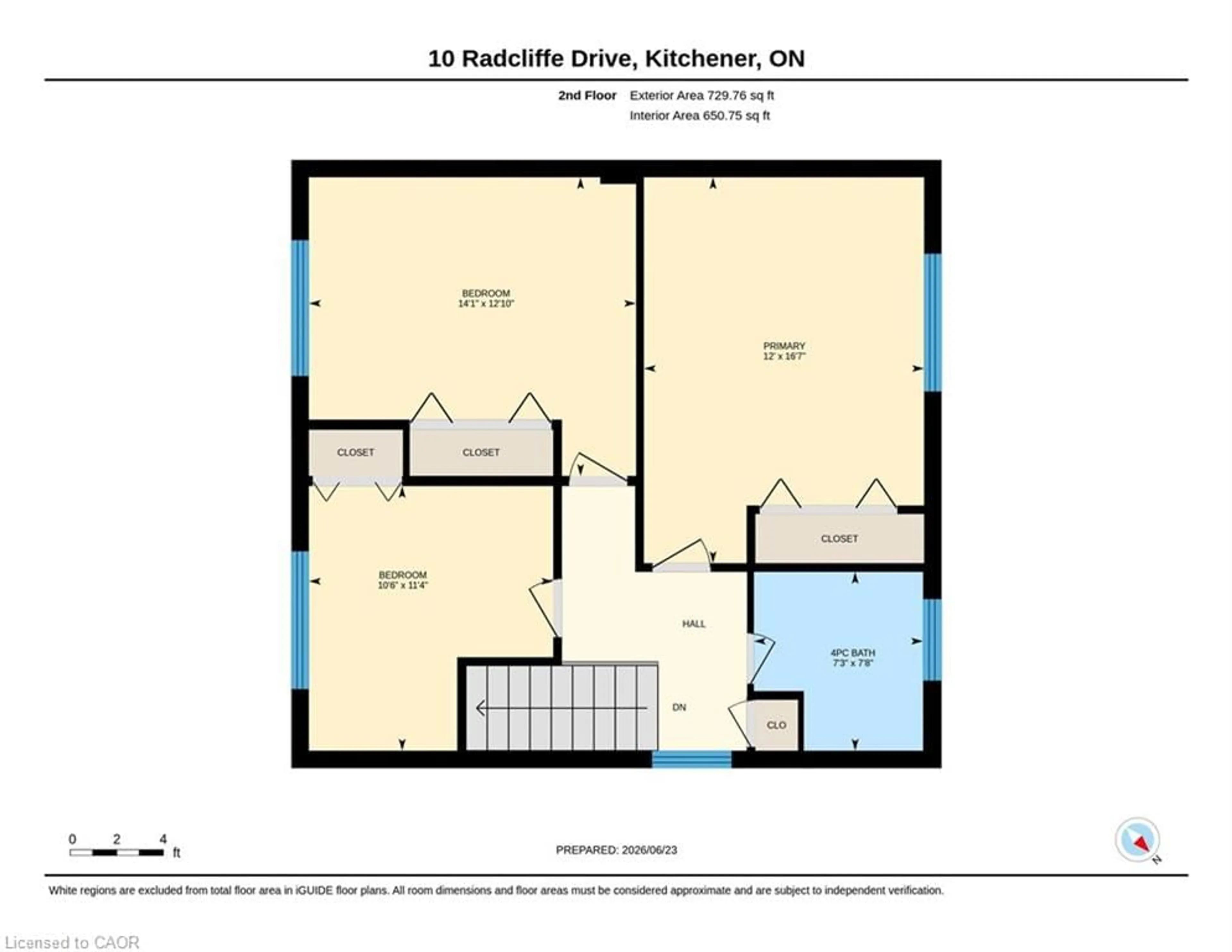 Floor plan for 10 Radcliffe Dr, Kitchener Ontario N2E 2H3