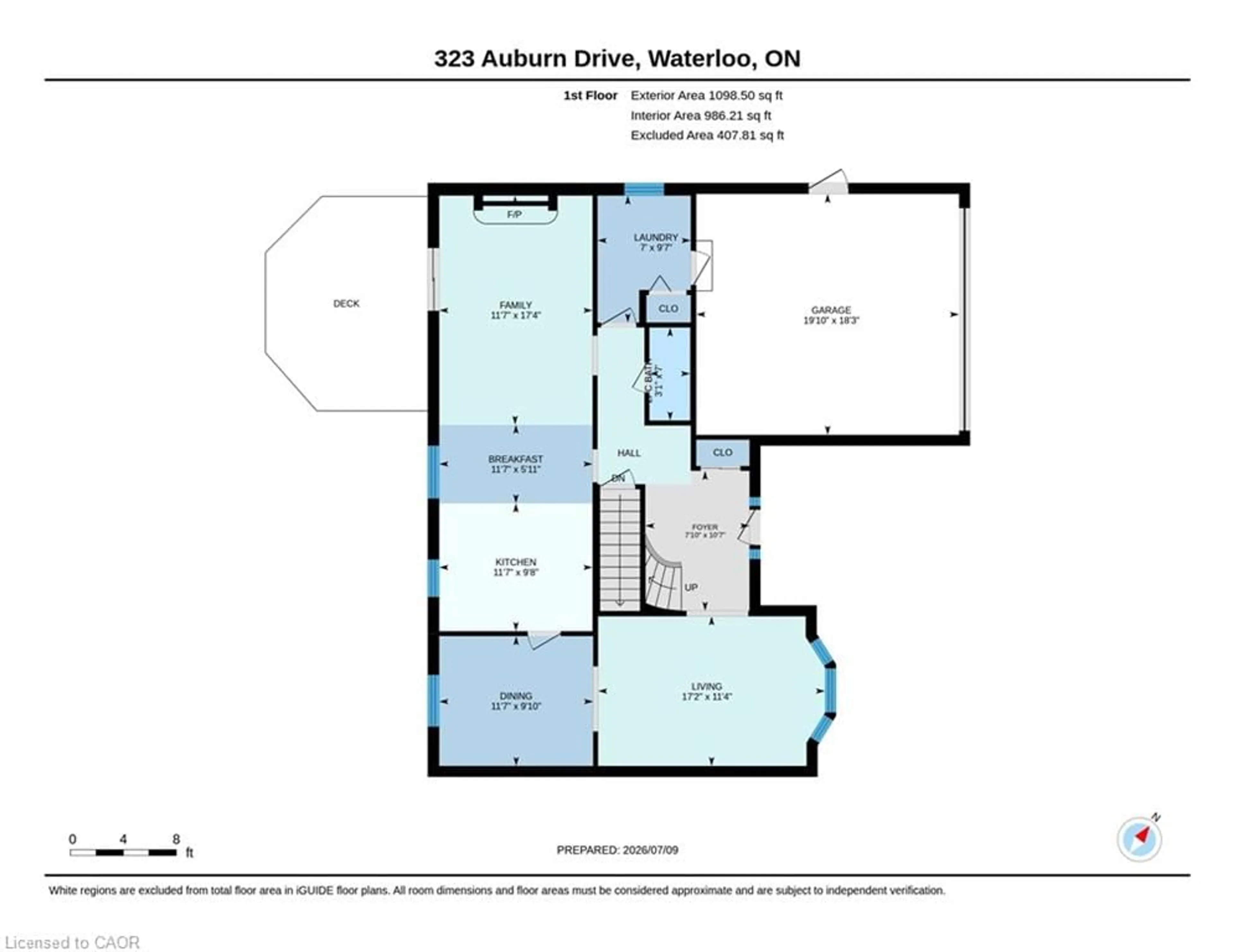 Floor plan for 323 Auburn Dr, Waterloo Ontario N2K 3E1