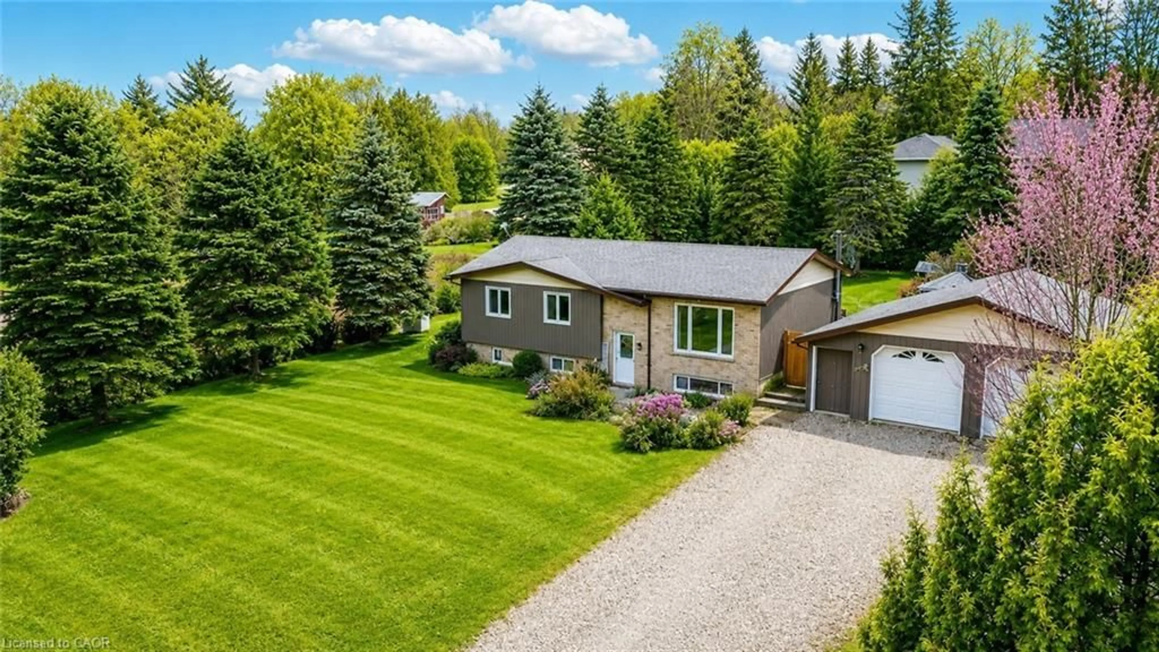 A pic from outside/outdoor area/front of a property/back of a property/a pic from drone, street for 230 Saugeen St, Grey Highlands Ontario N0C 1K0