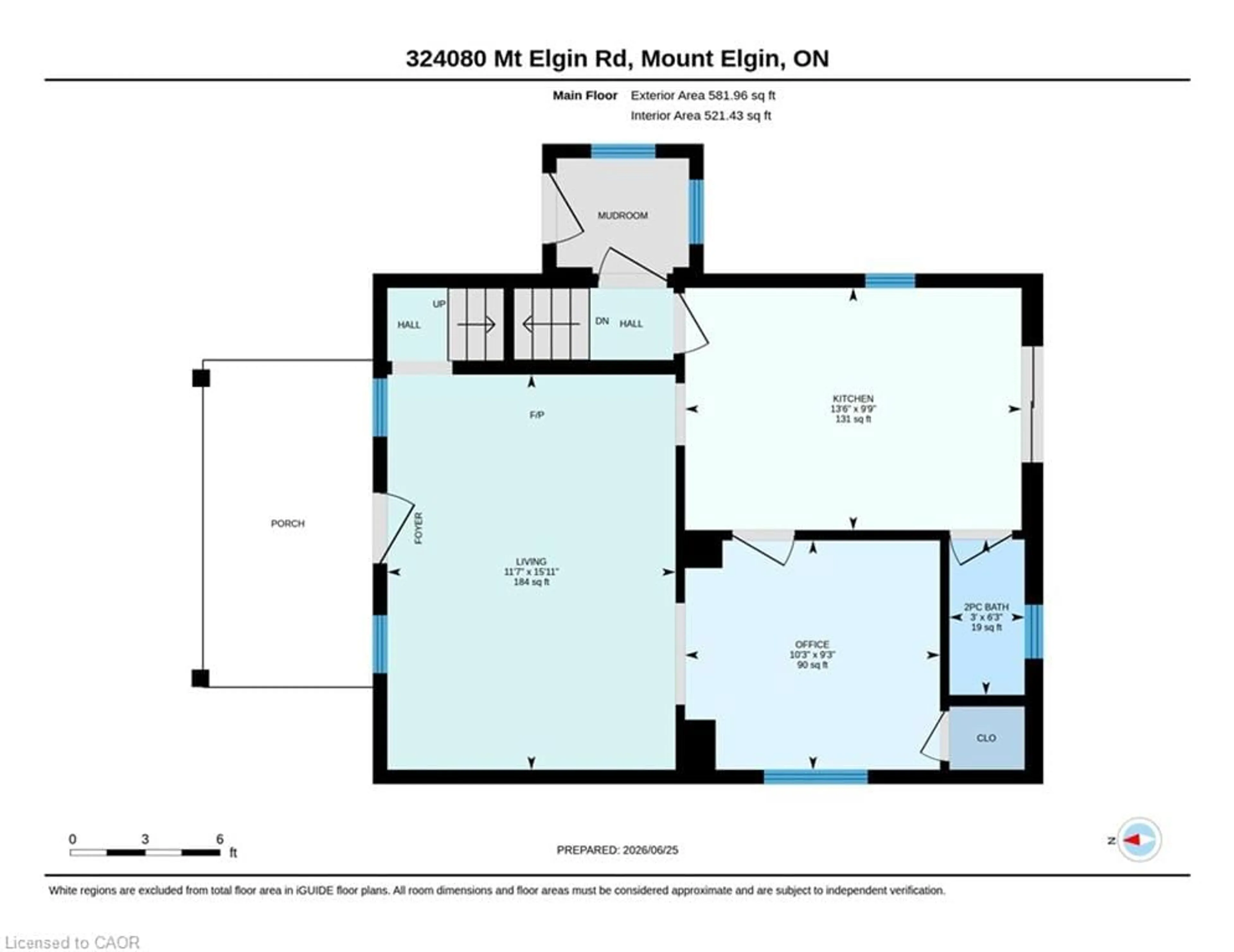 Floor plan for 324080 Mount Elgin Rd, Mount Elgin Ontario N0J 1N0