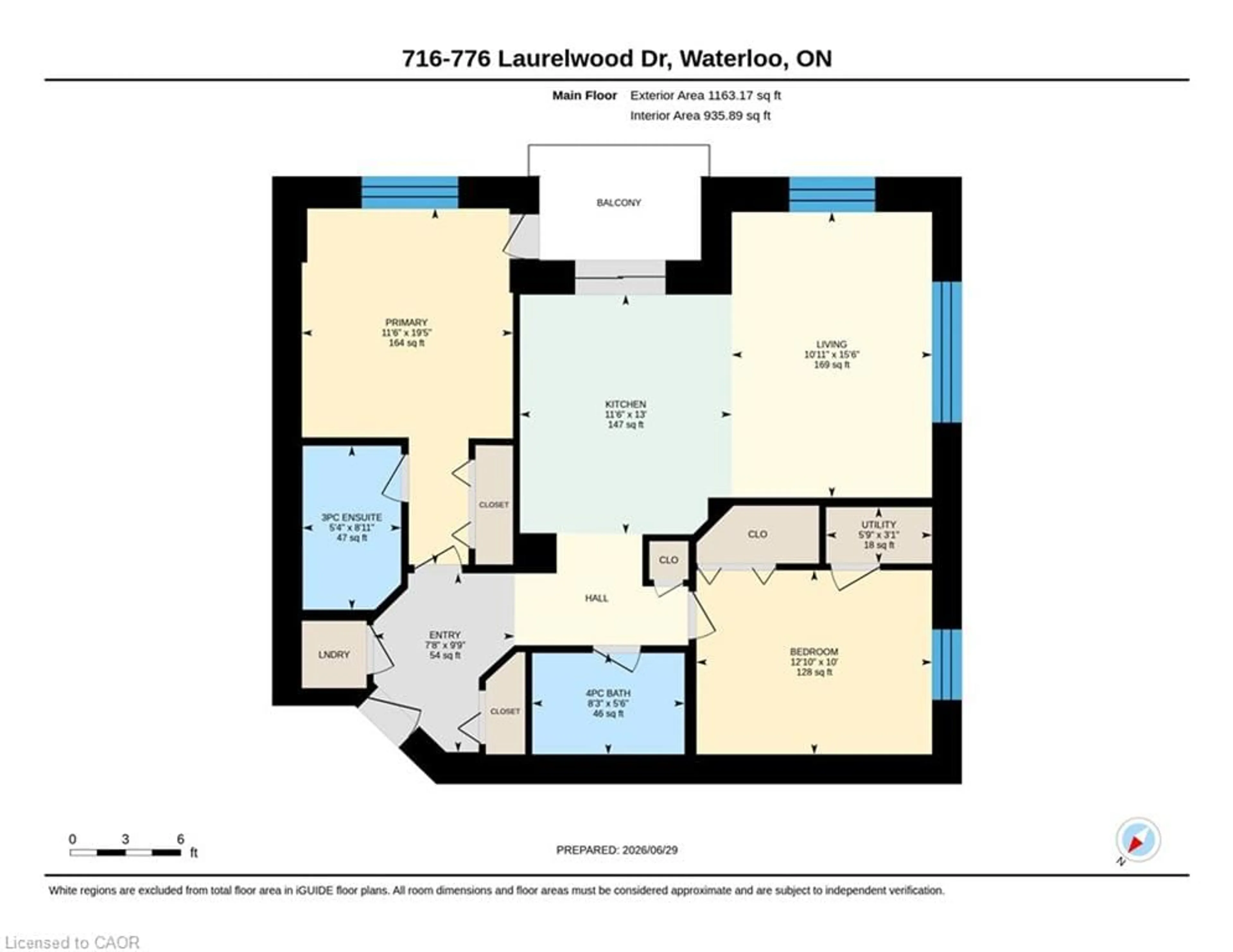 Floor plan for 776 Laurelwood Dr #716, Waterloo Ontario N2V 0A8