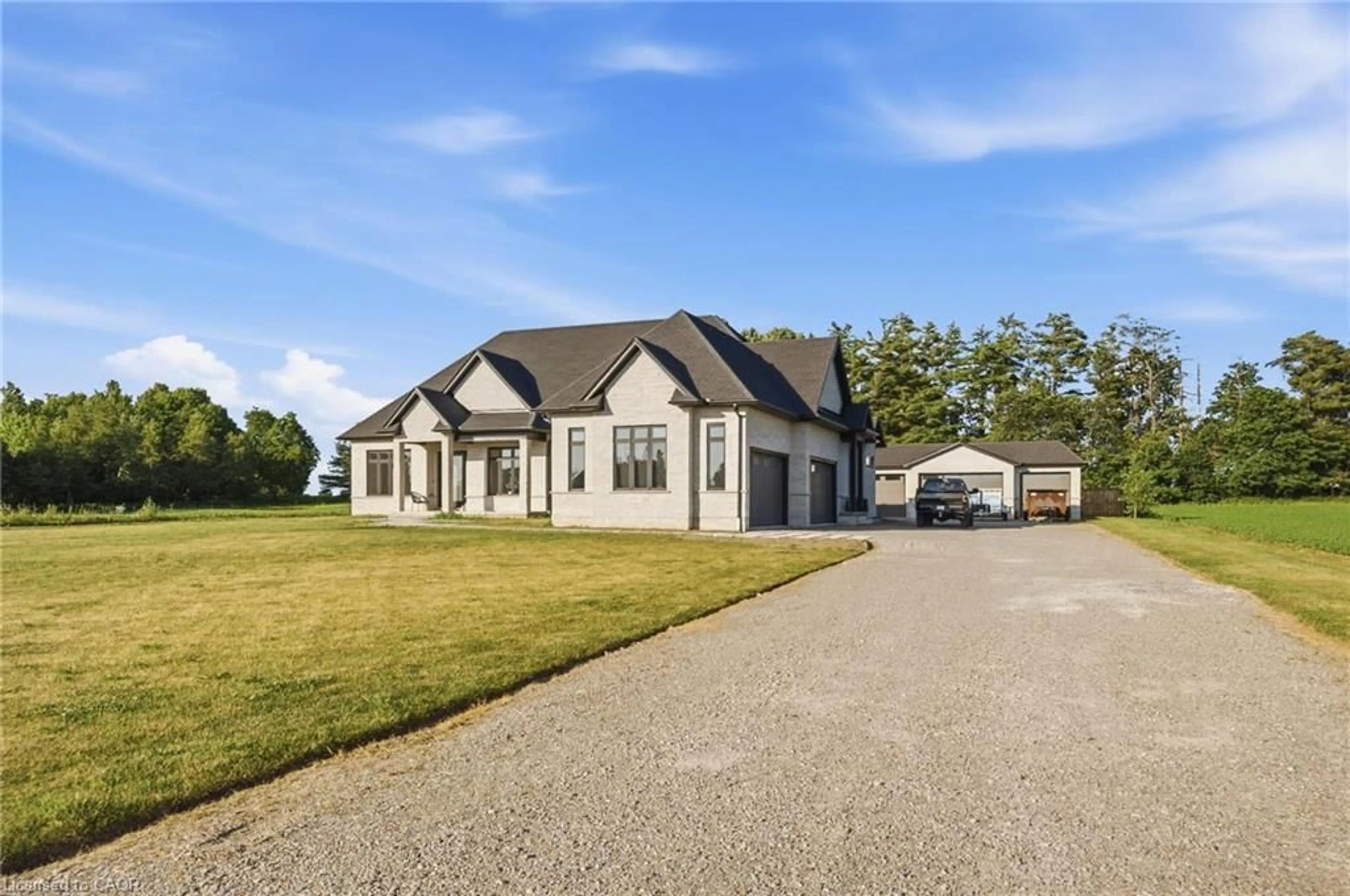 A pic from outside/outdoor area/front of a property/back of a property/a pic from drone, street for 2468 Cockshutt Rd, Waterford Ontario N0E 1Y0