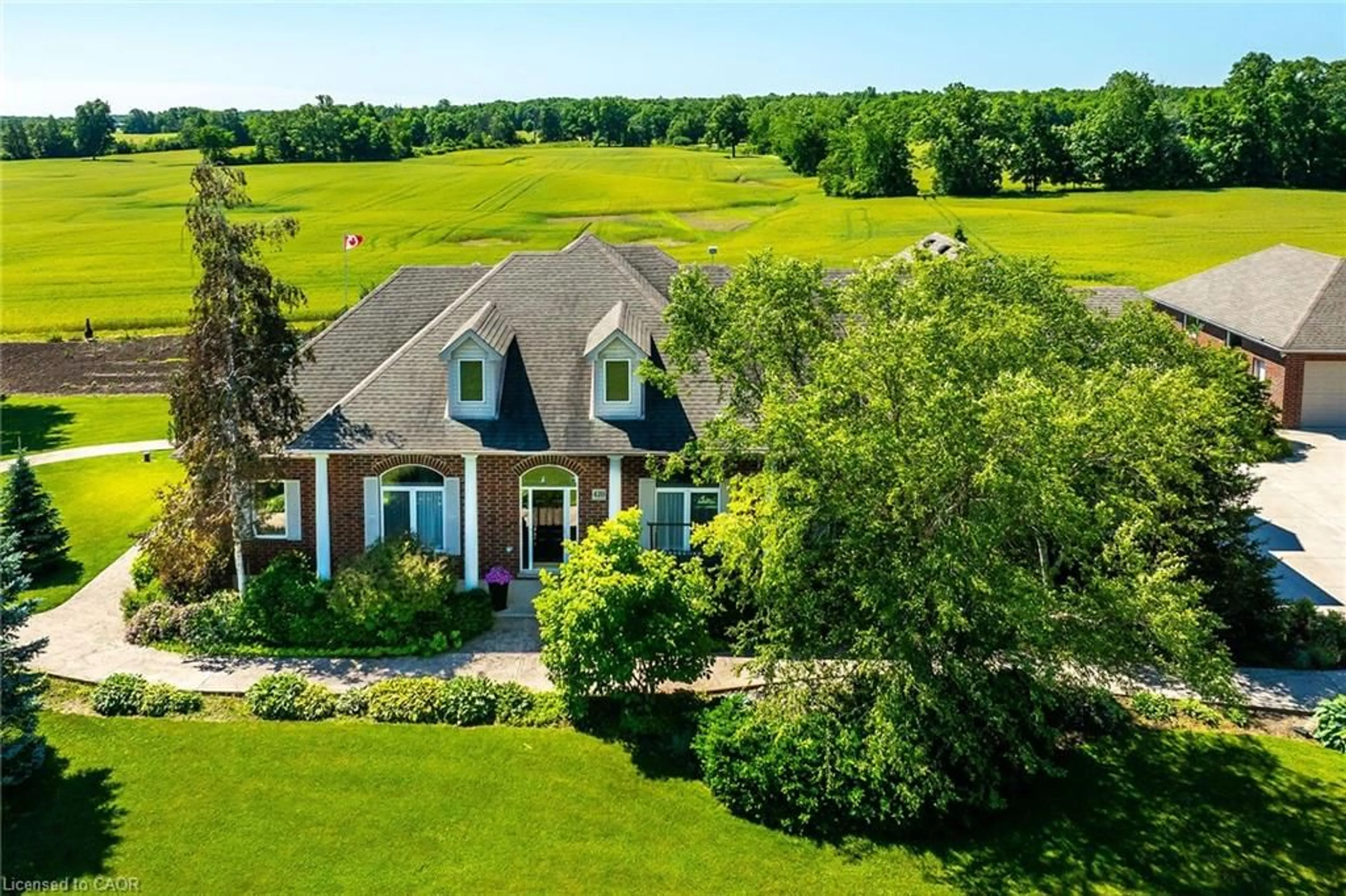 A pic from outside/outdoor area/front of a property/back of a property/a pic from drone, water/lake/river/ocean view for 420 Concession Rd 2, York Ontario N0A 1R0