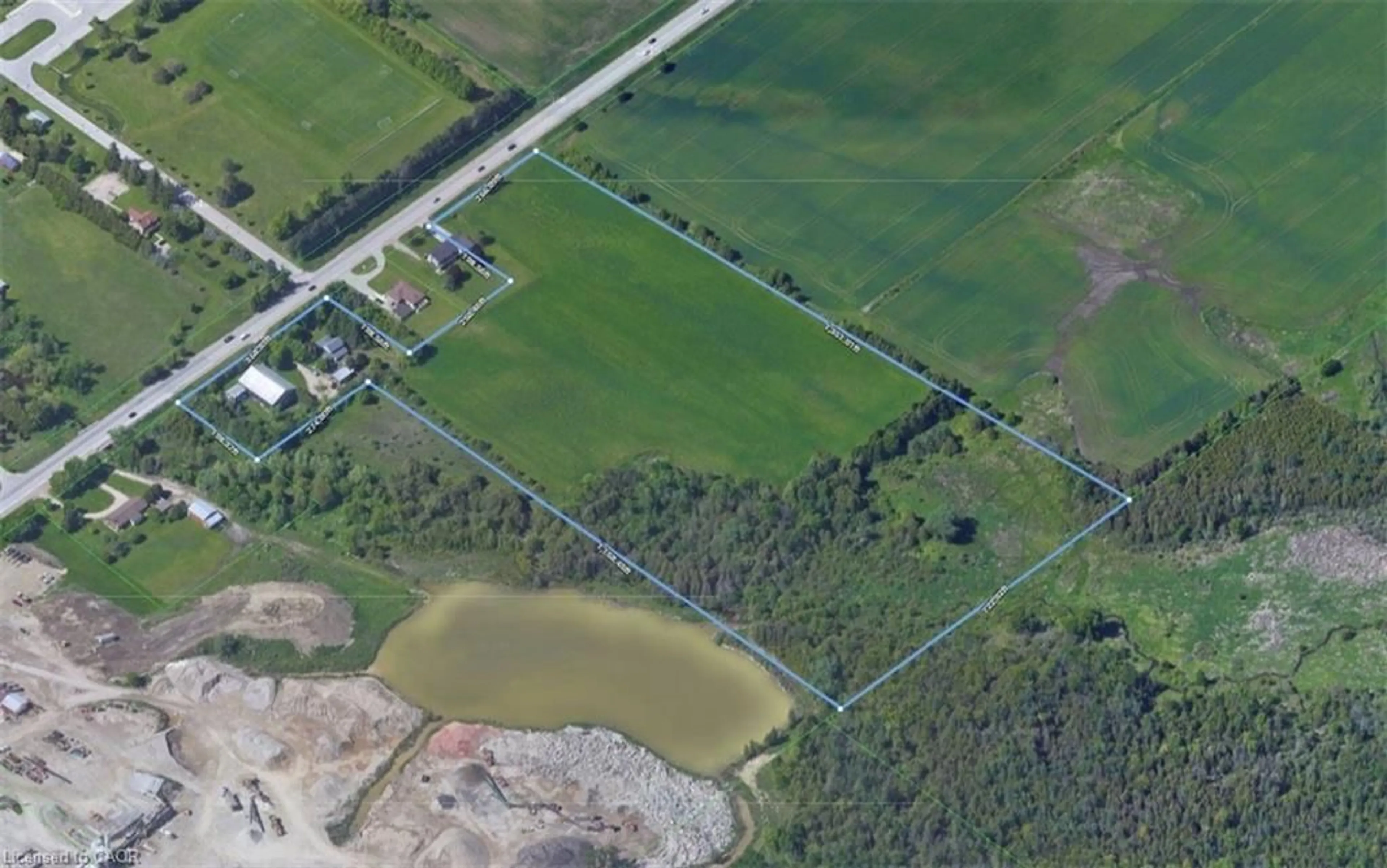 A pic from outside/outdoor area/front of a property/back of a property/a pic from drone, street for 7387 Wellington Rd 30, Guelph Ontario N1H 6J2