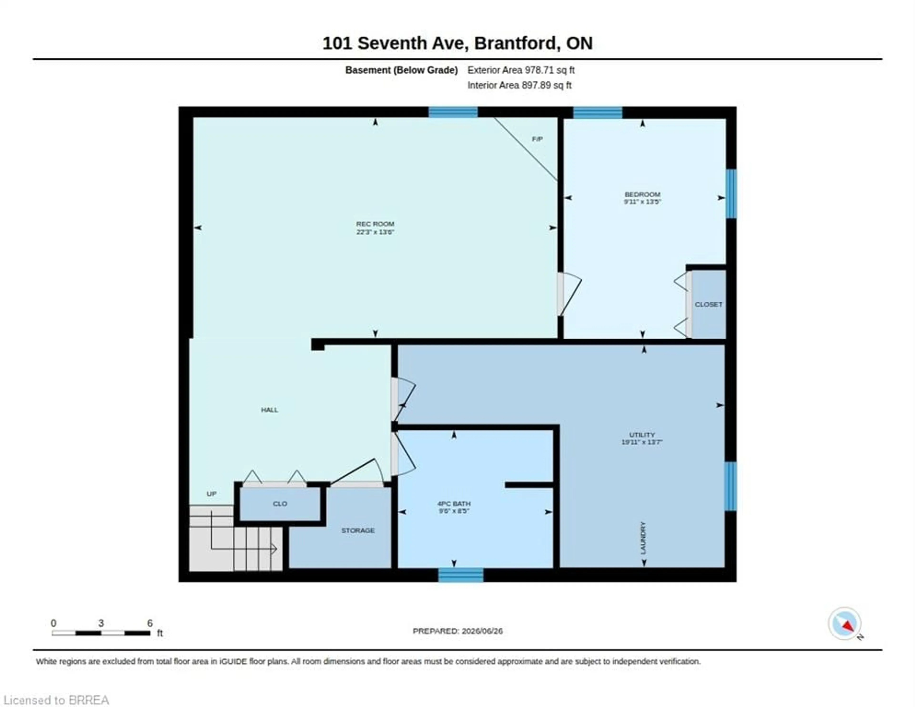 Floor plan for 101 Seventh Ave, Brantford Ontario N3S 1B7