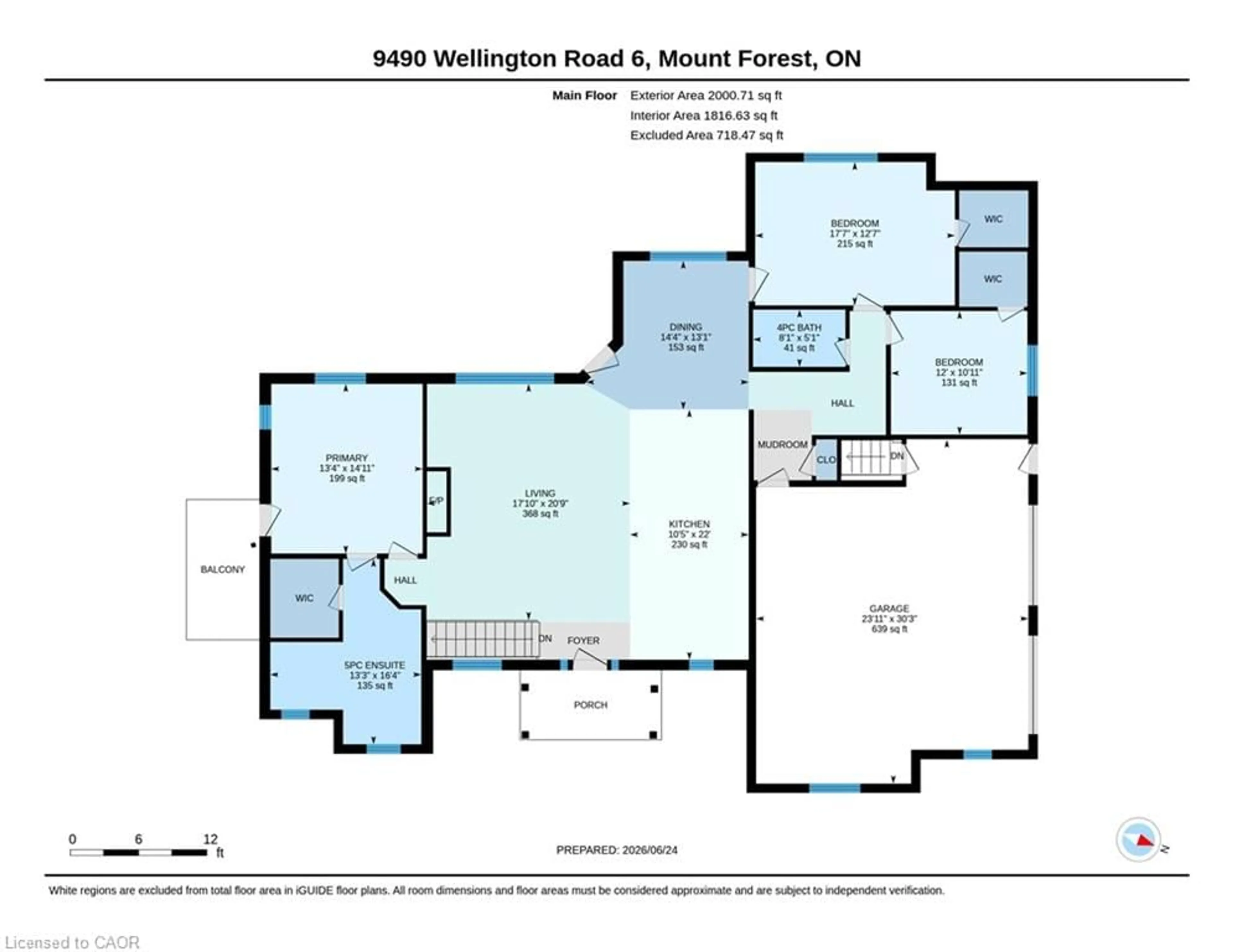Floor plan for 9490 Wellington Rd 6, Mount Forest Ontario N0G 1Z0