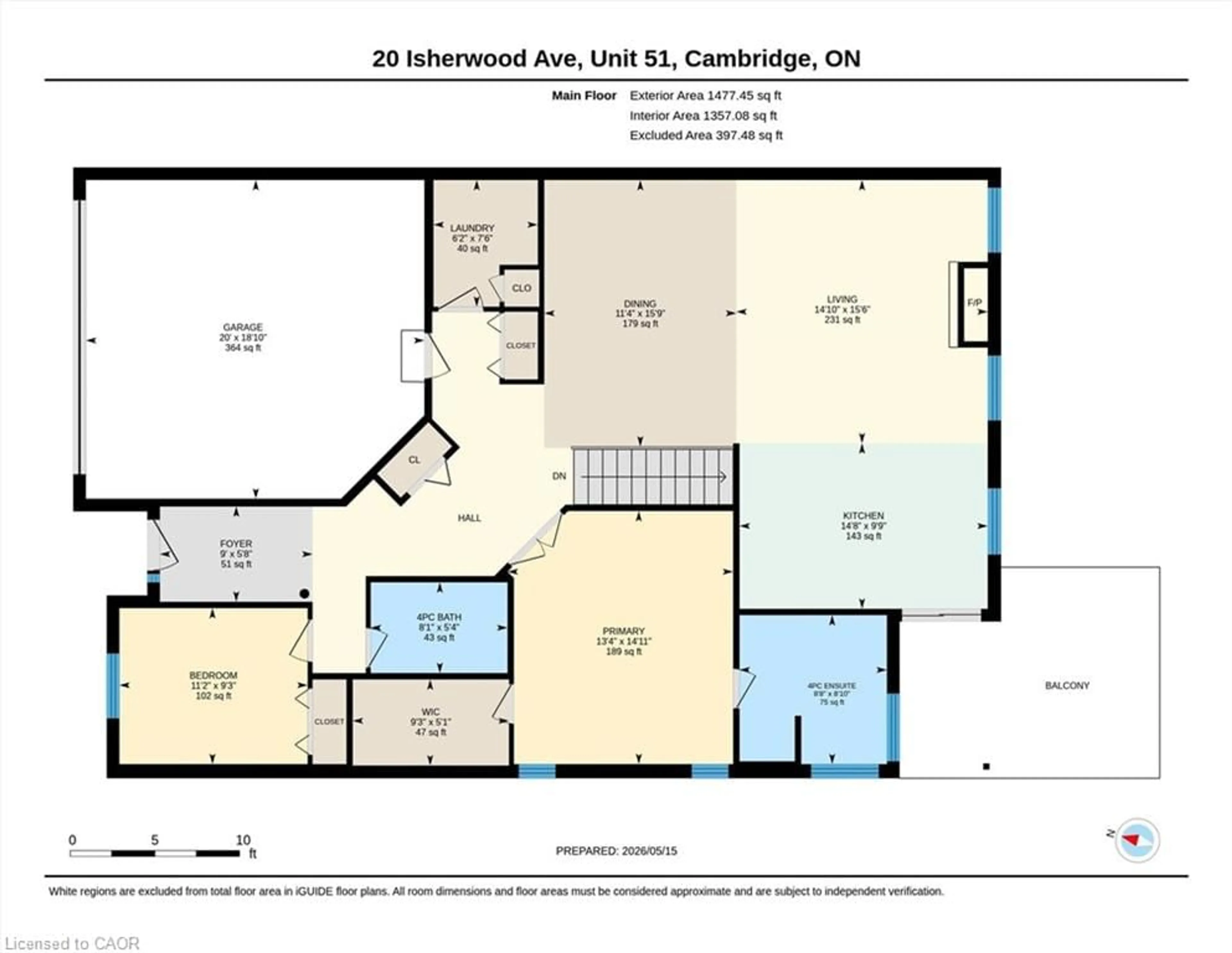 Floor plan for 20 Isherwood Ave #51, Cambridge Ontario N1R 8P9