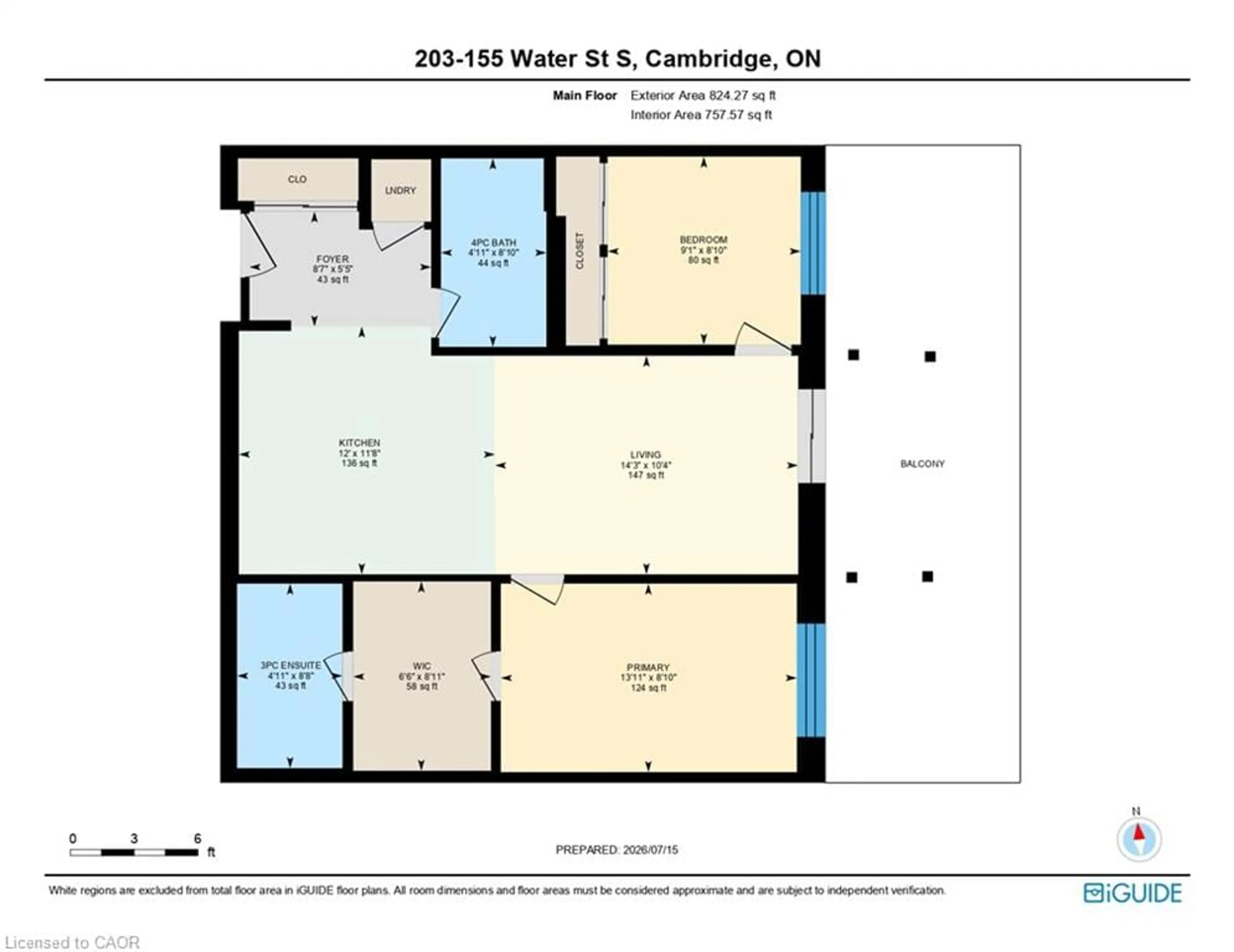 Floor plan for 155 Water St #203, Cambridge Ontario N1R 3E3