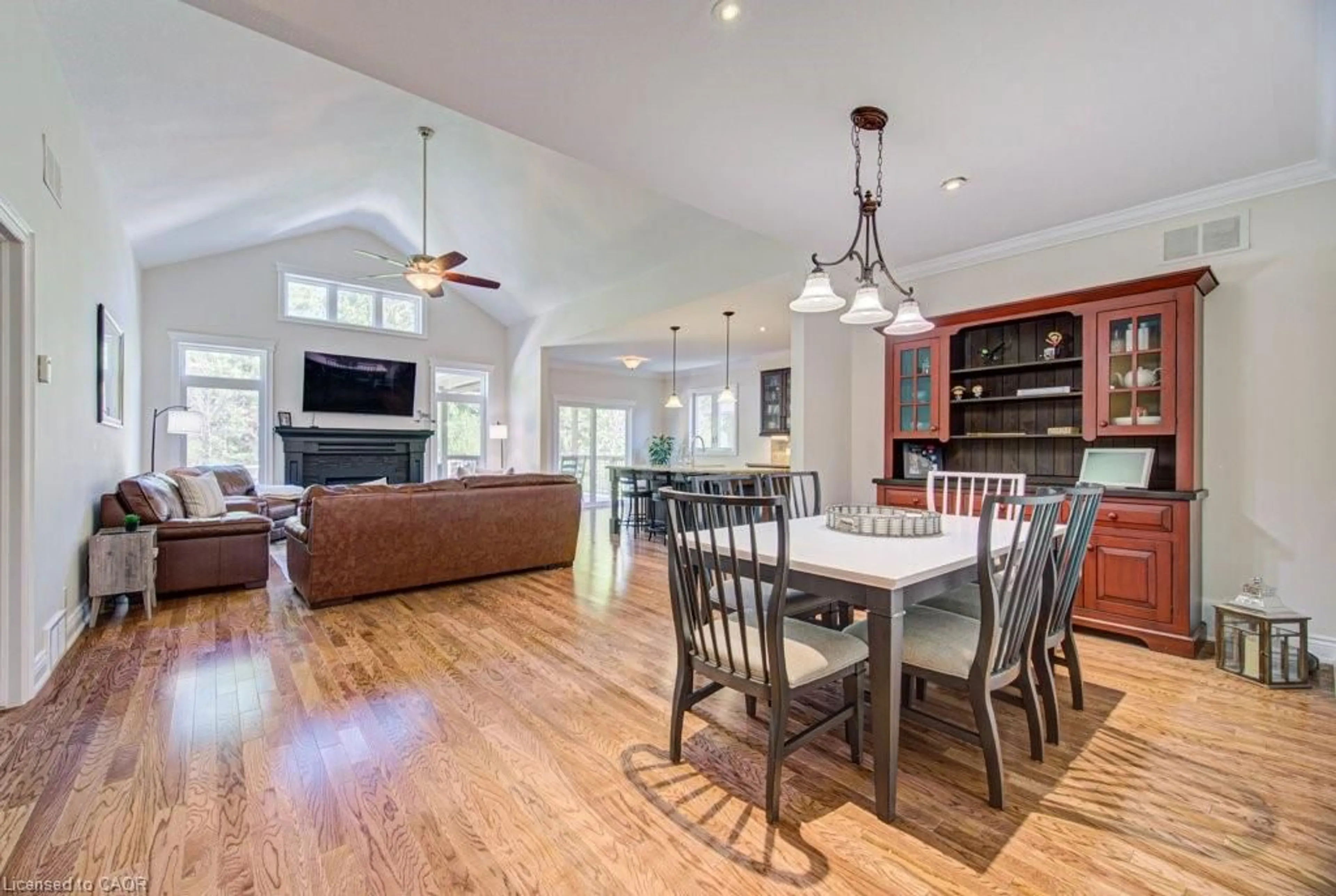 Open concept kitchen, wood/laminate floor for 122 Angler Ave, Port Dover Ontario N0A 1N3