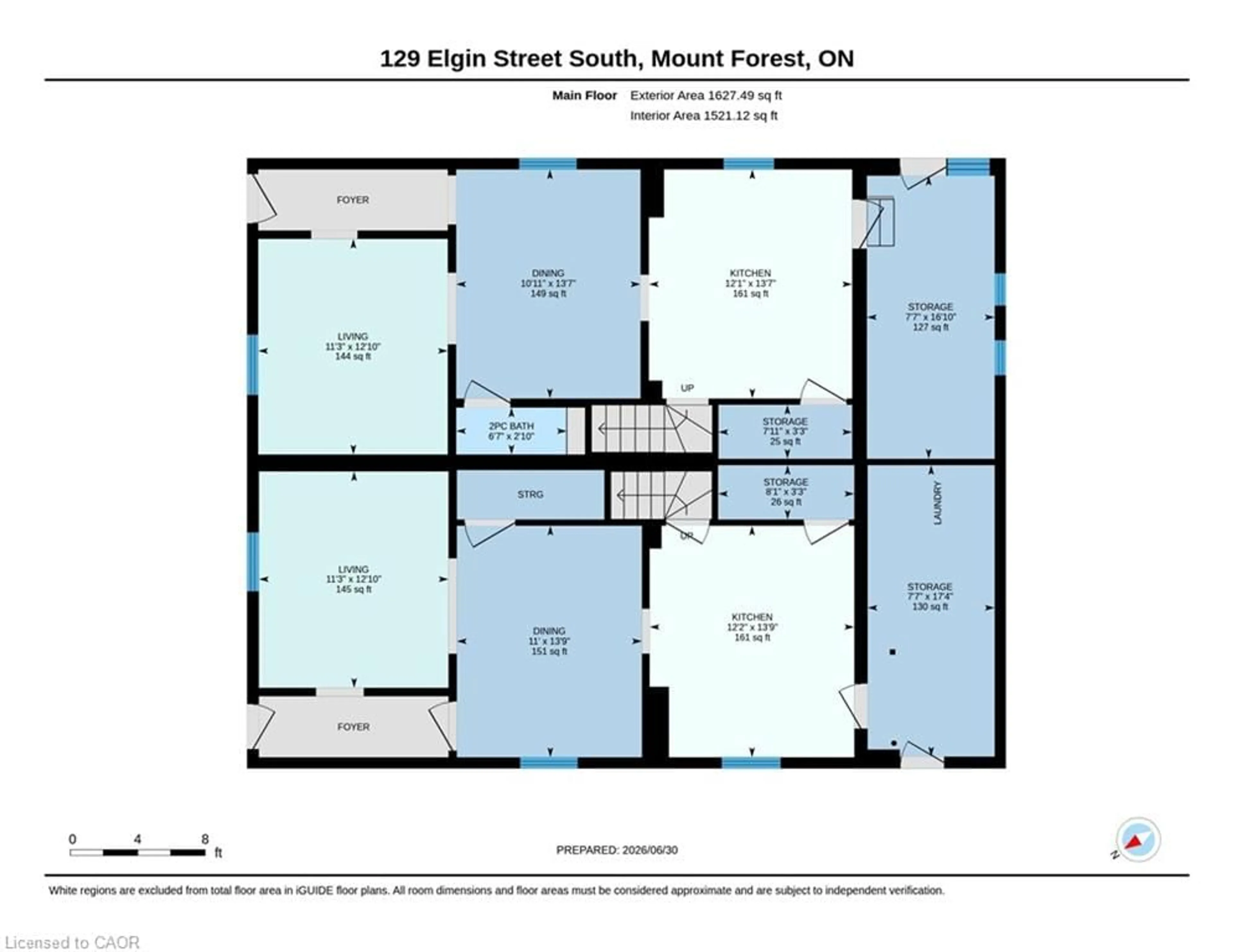 Floor plan for 129 Elgin St, Mount Forest Ontario N0G 2L2