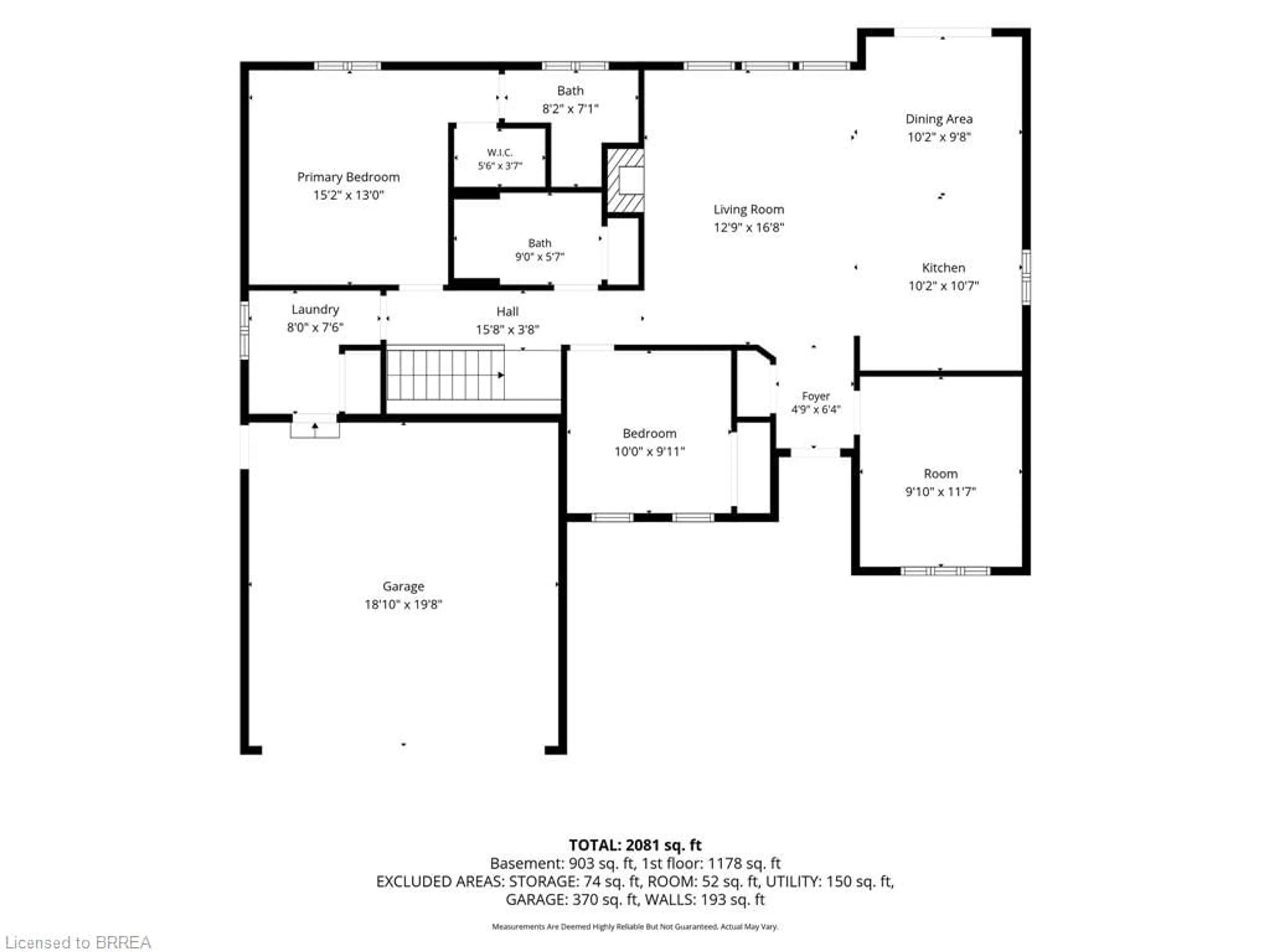 Floor plan for 21 Mansfield Dr, St. George Ontario N0E 1N0