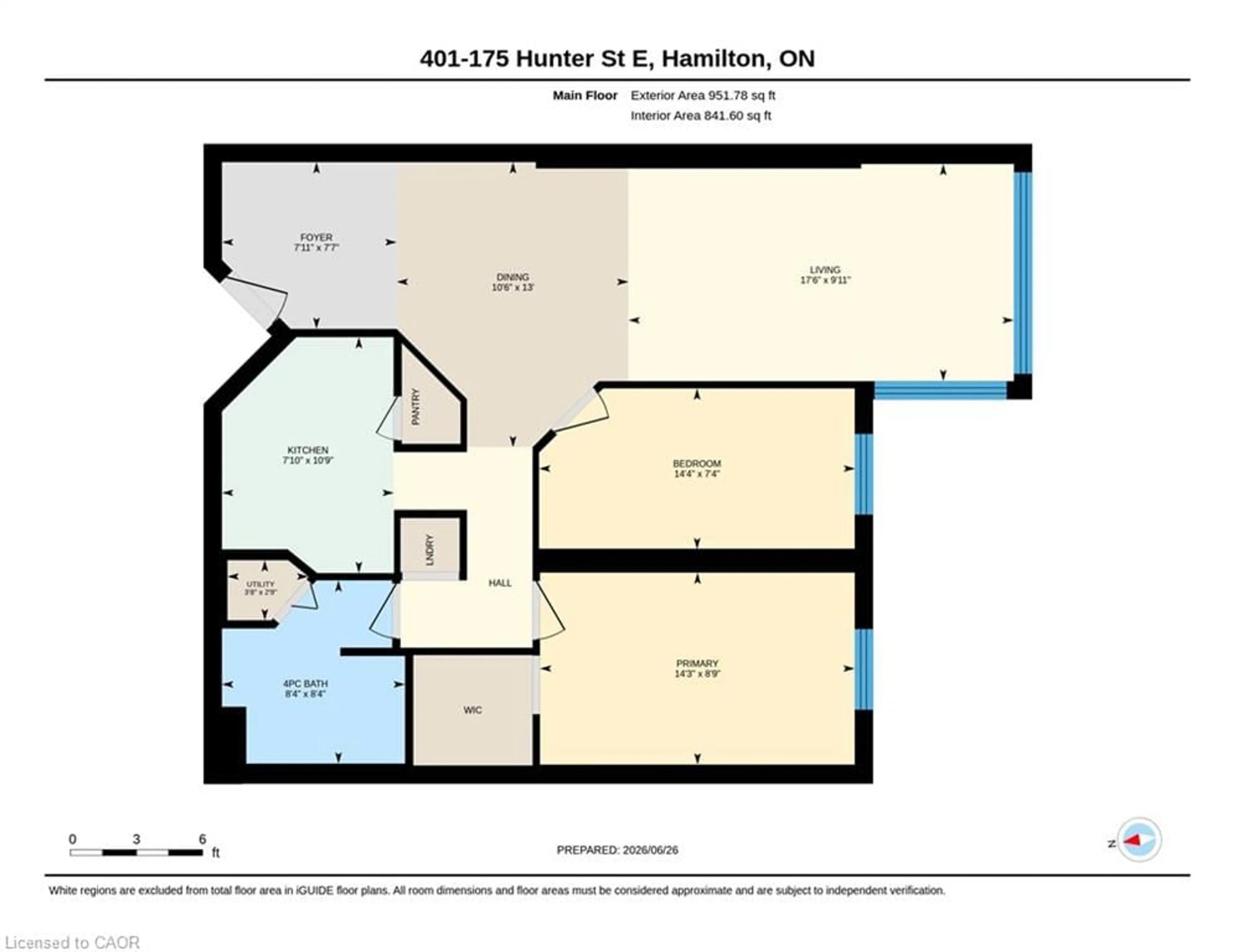 Floor plan for 175 Hunter St #401, Hamilton Ontario L8N 4E7