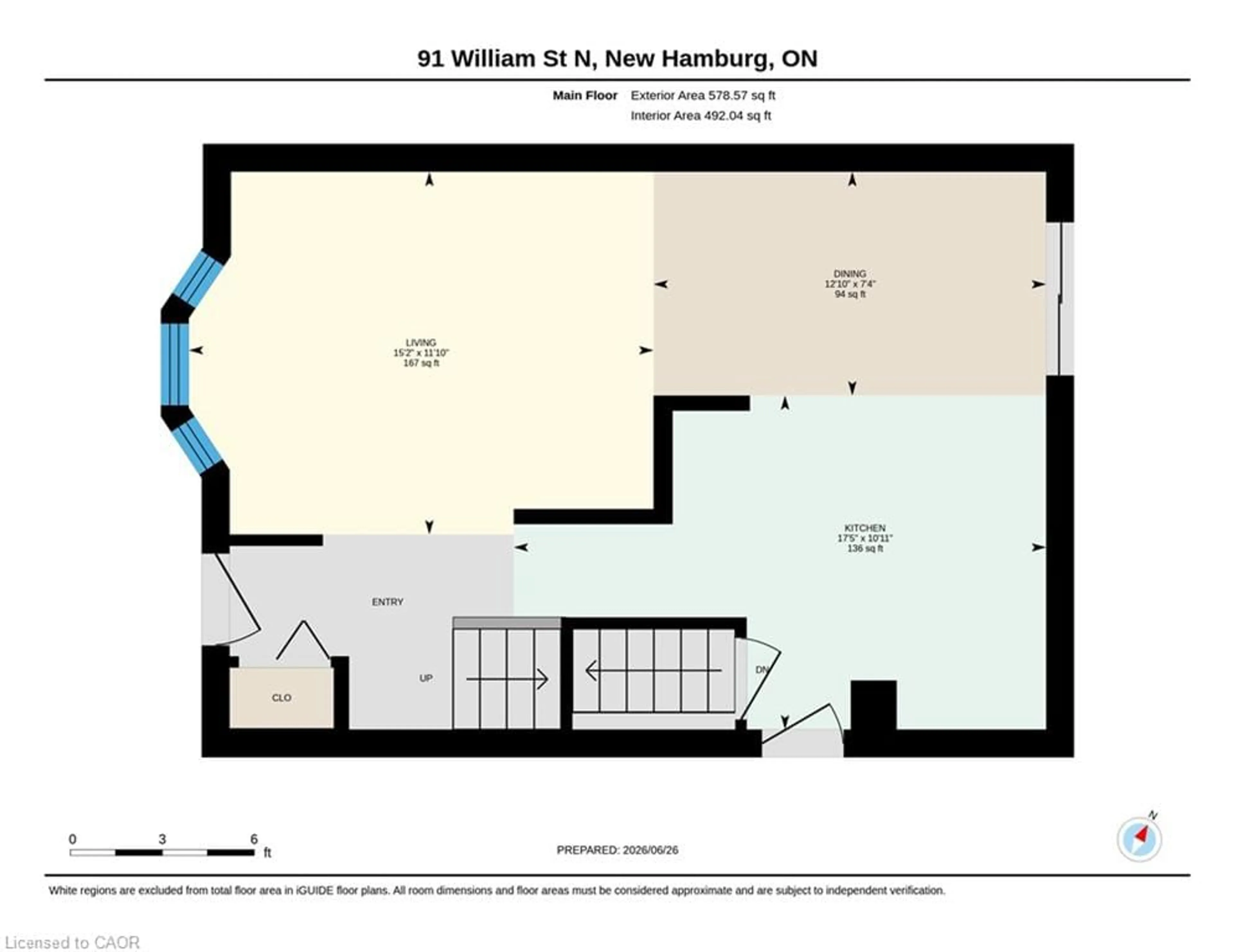 Floor plan for 91 William St, New Hamburg Ontario N3A 2C3
