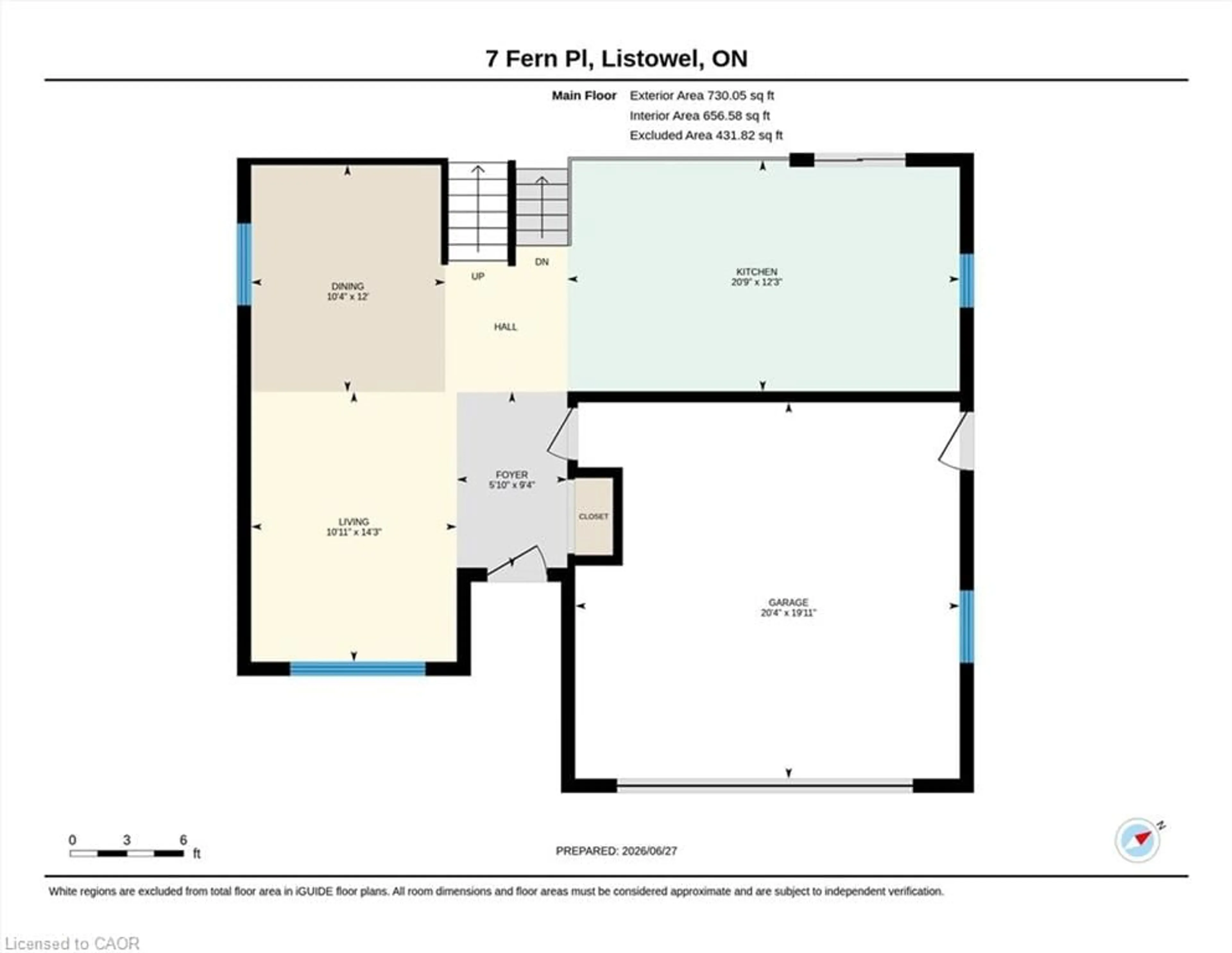 Floor plan for 7 Fern Pl, Listowel Ontario N4W 3K6