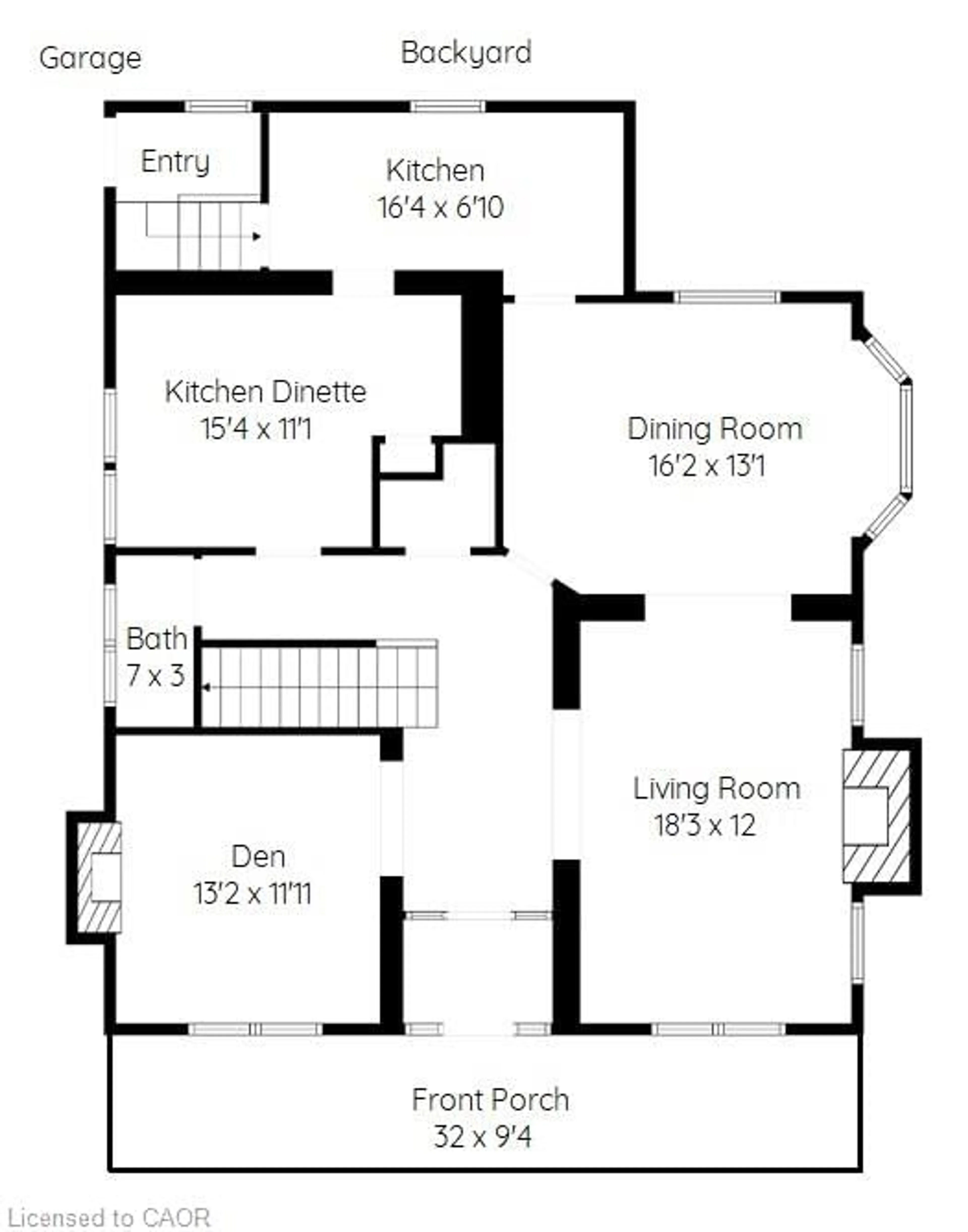 Floor plan for 68 Sherman Ave, Hamilton Ontario L8M 2P7