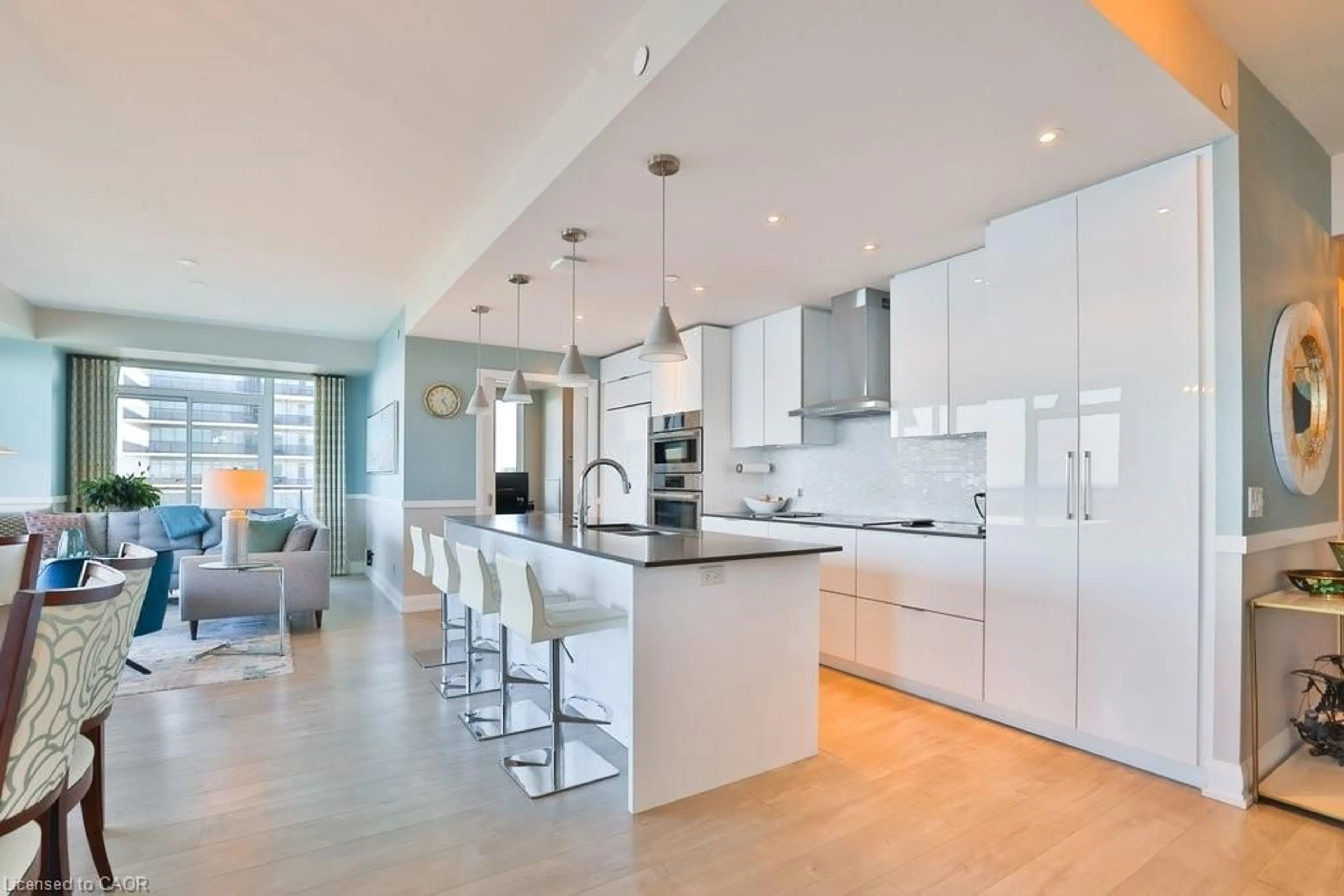 Contemporary kitchen, ceramic/tile floor for 56 Annie Craig Dr #4502, Etobicoke Ontario M8V 0C8