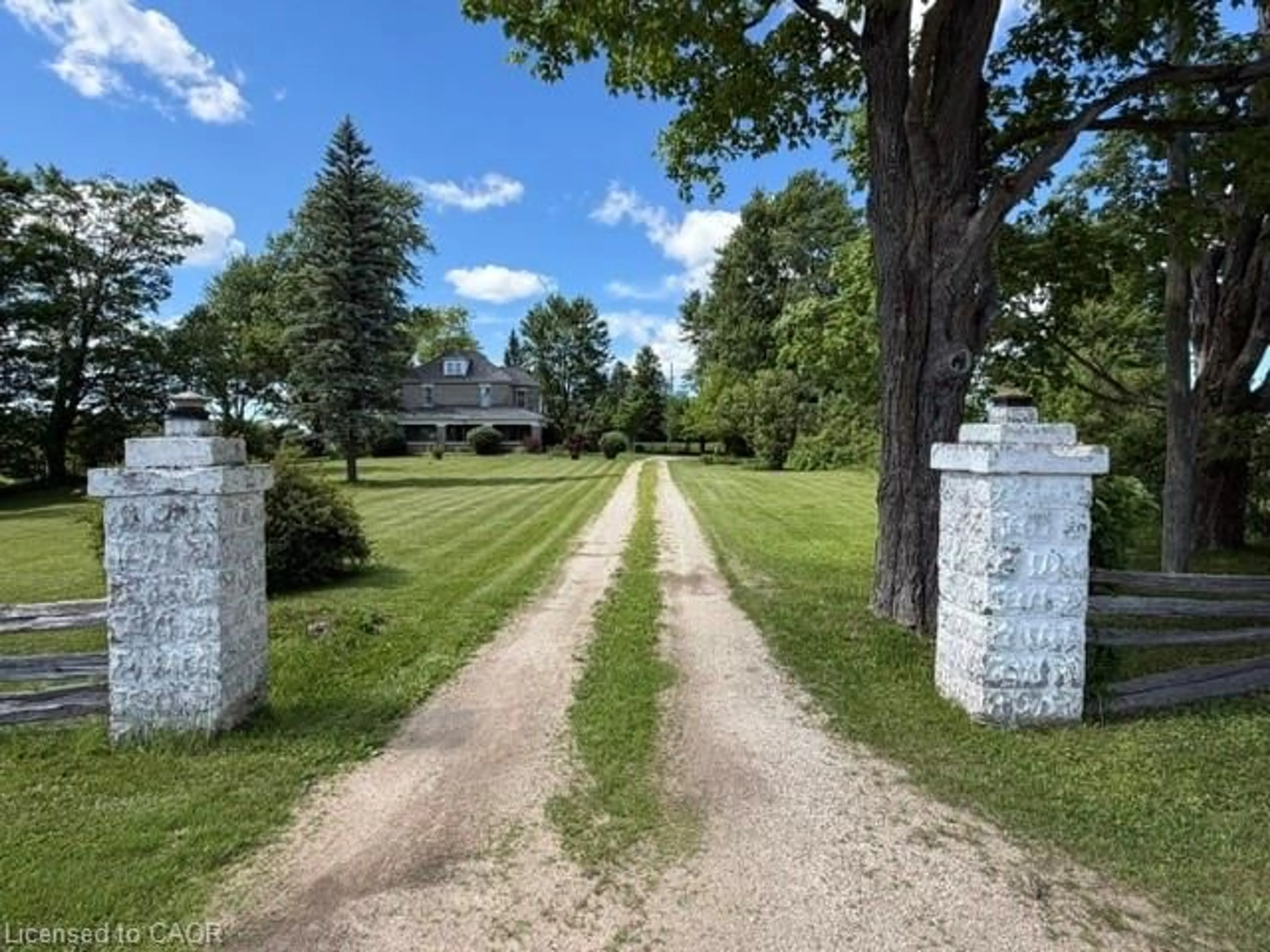 A pic from outside/outdoor area/front of a property/back of a property/a pic from drone, street for 525415 Grey Road 30, Markdale Ontario N0C 1H0