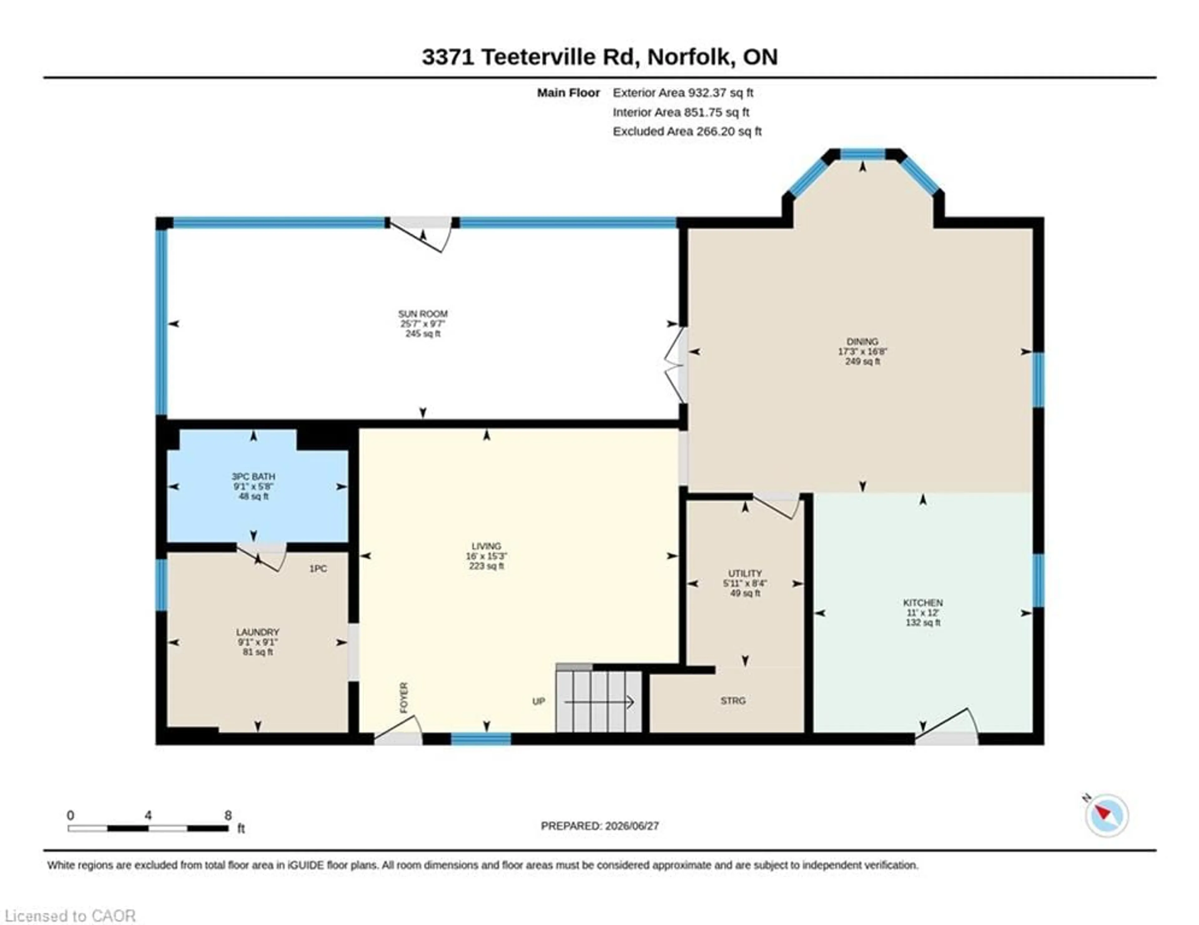 Floor plan for 3771 Teeterville Rd, Teeterville Ontario N0E 1S0