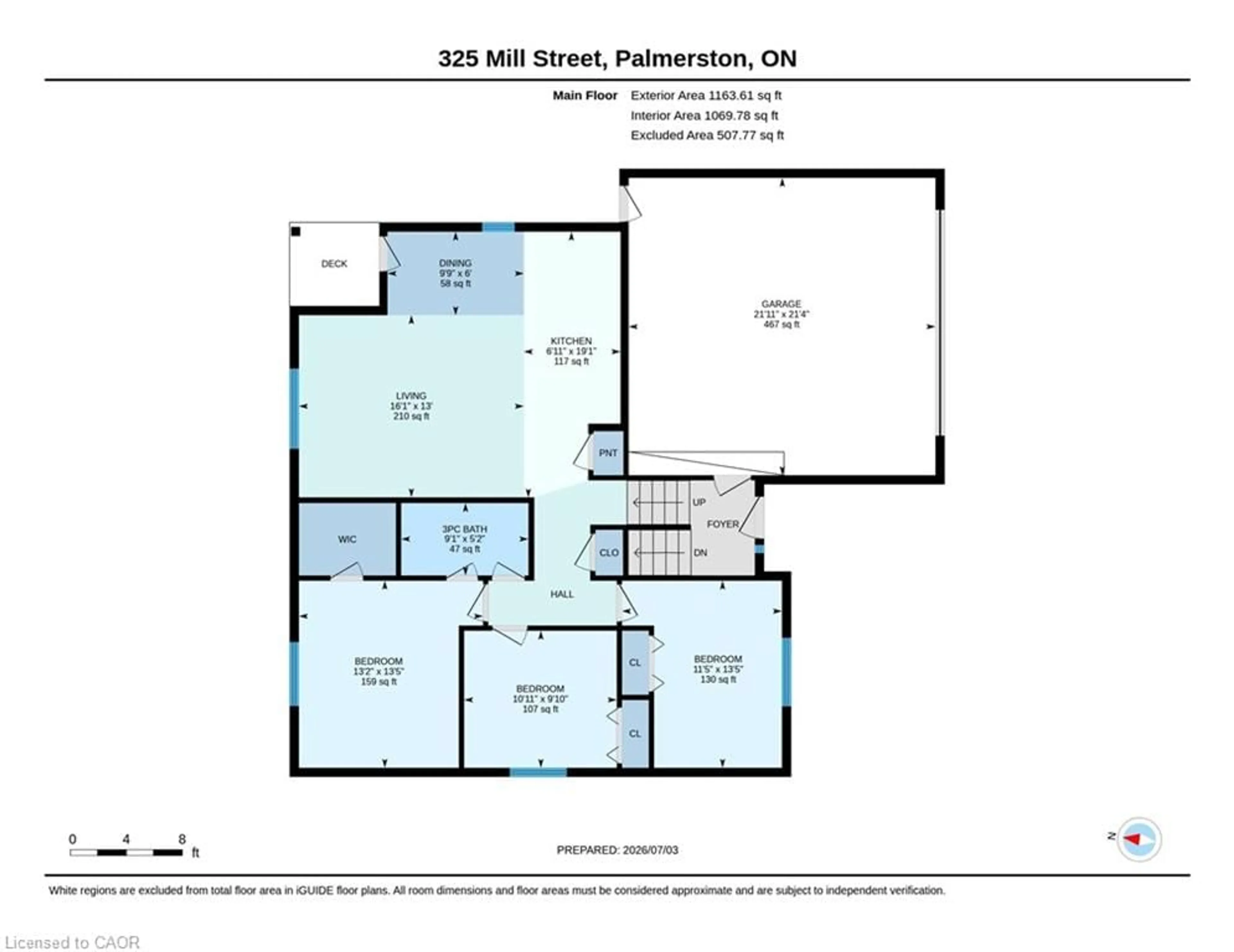 Floor plan for 325 Mill St, Palmerston Ontario N0G 2P0