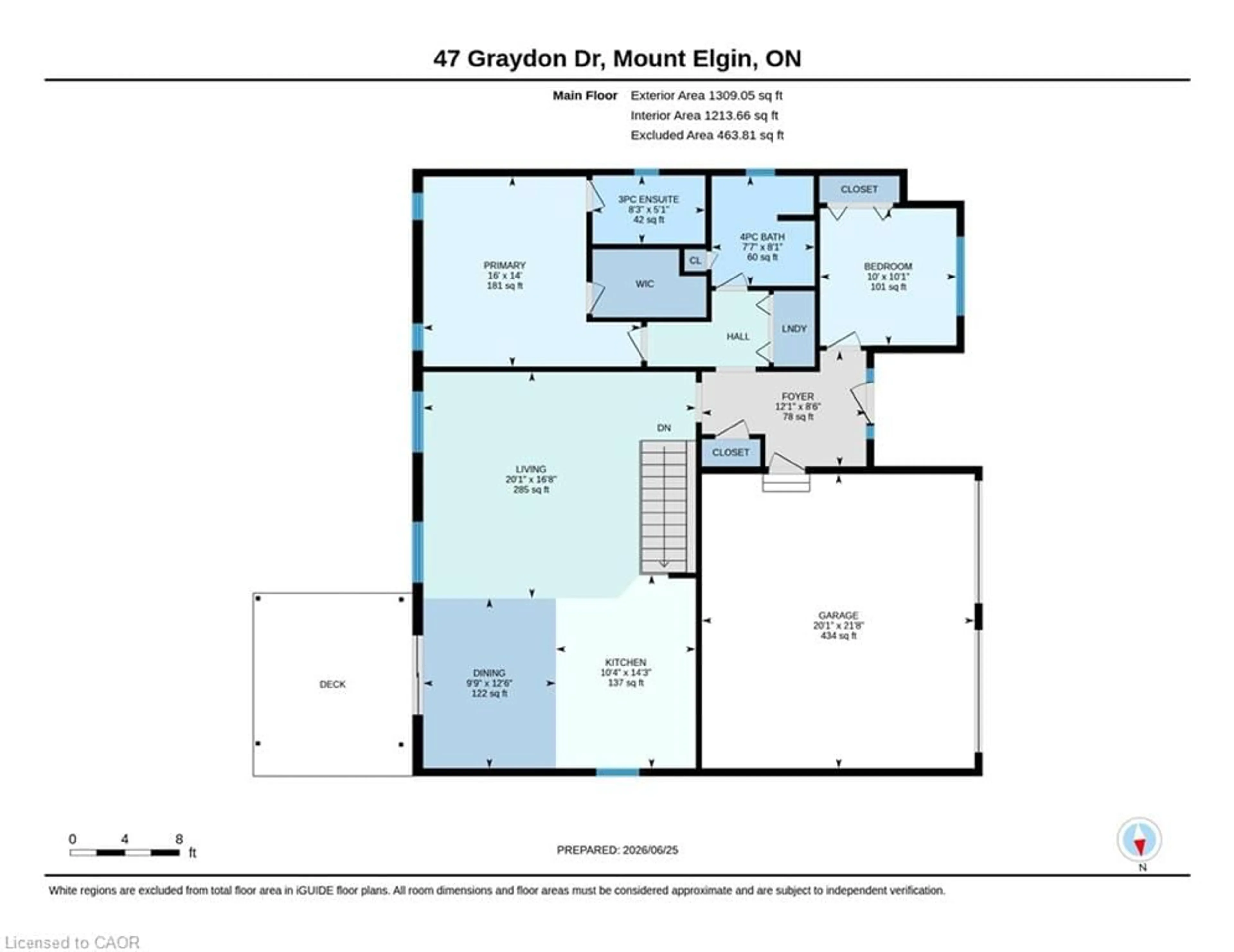 Floor plan for 47 Graydon Dr, Mount Elgin Ontario N0J 1N0
