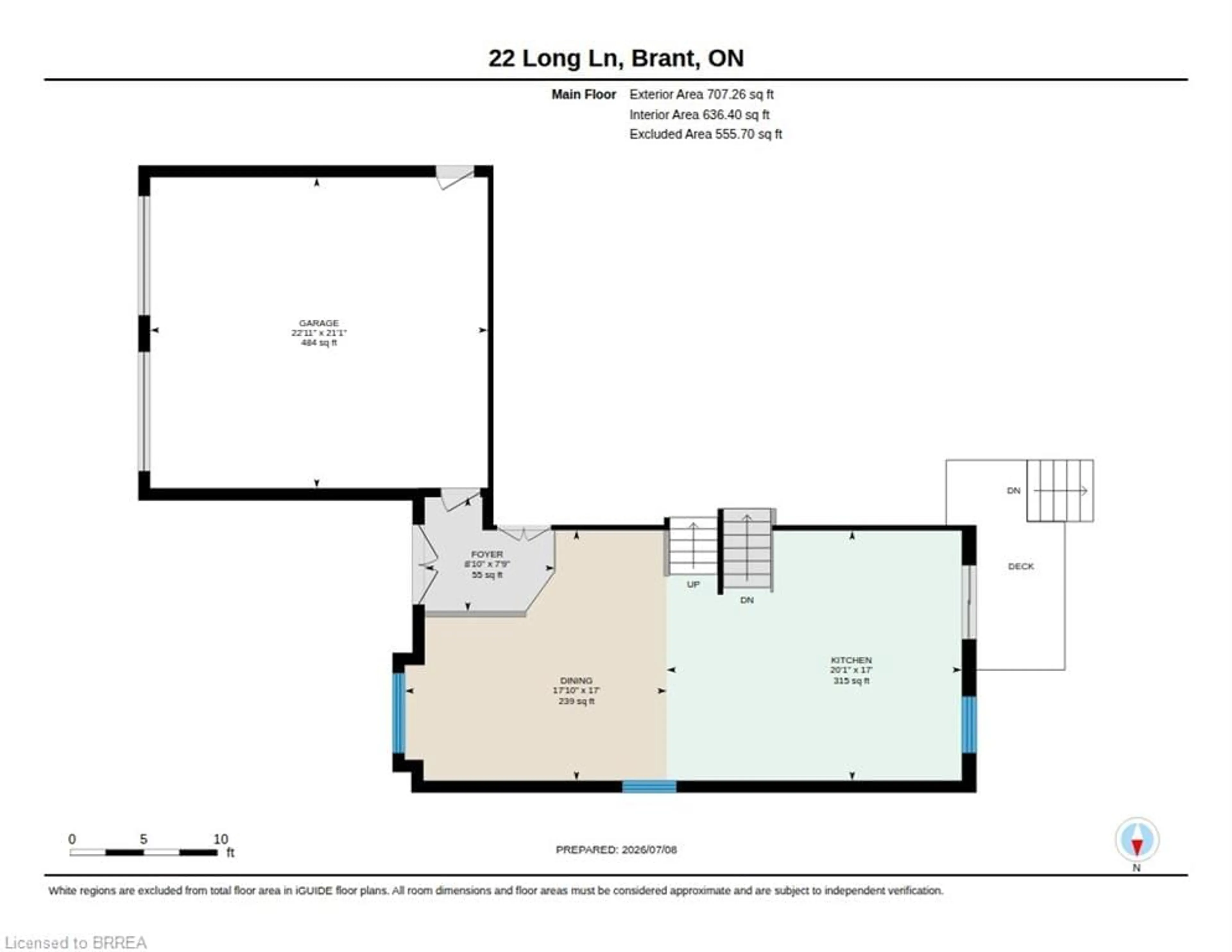 Floor plan for 22 Long Lane, Paris Ontario N3L 4E9