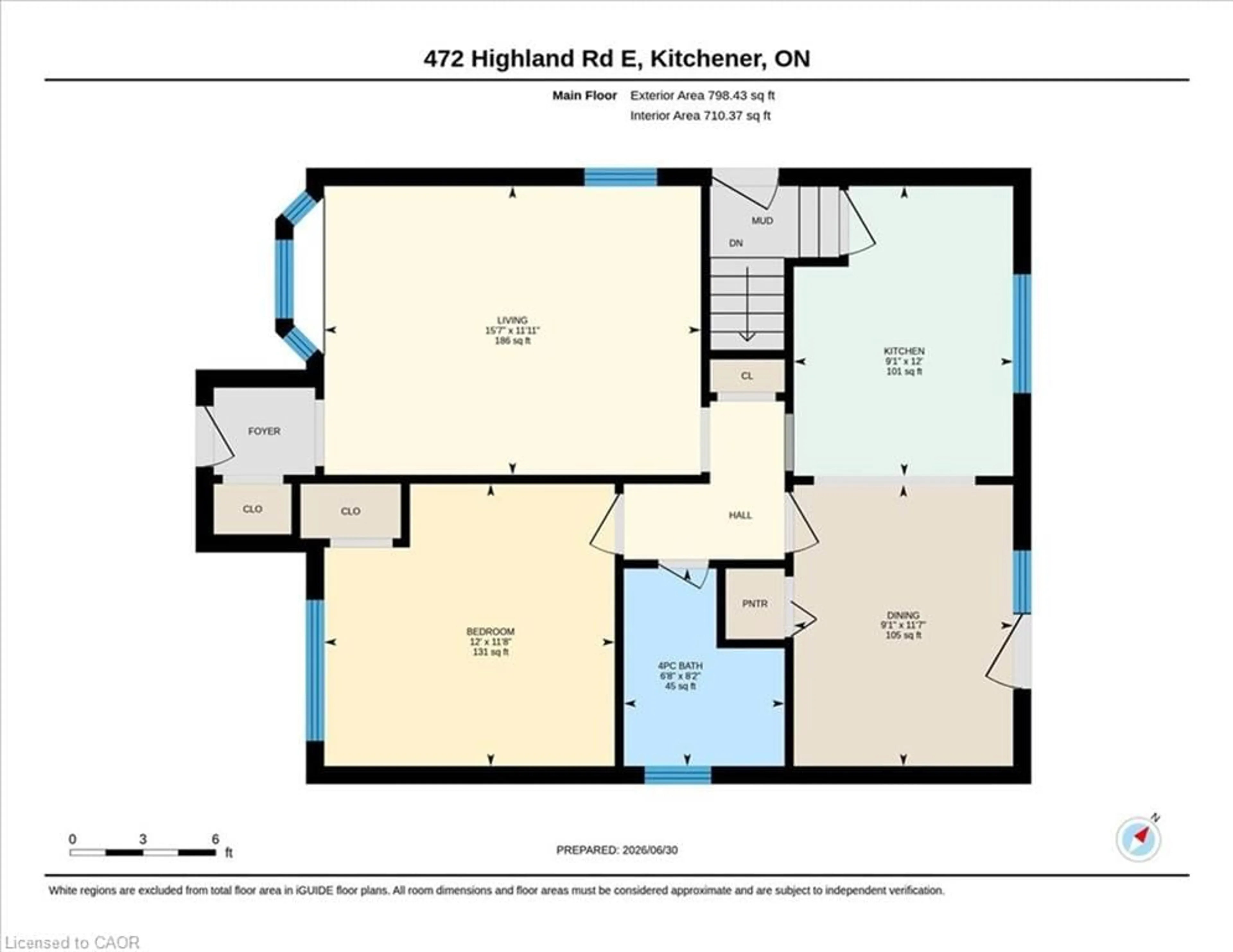 Floor plan for 472 Highland Rd, Kitchener Ontario N2M 3W7