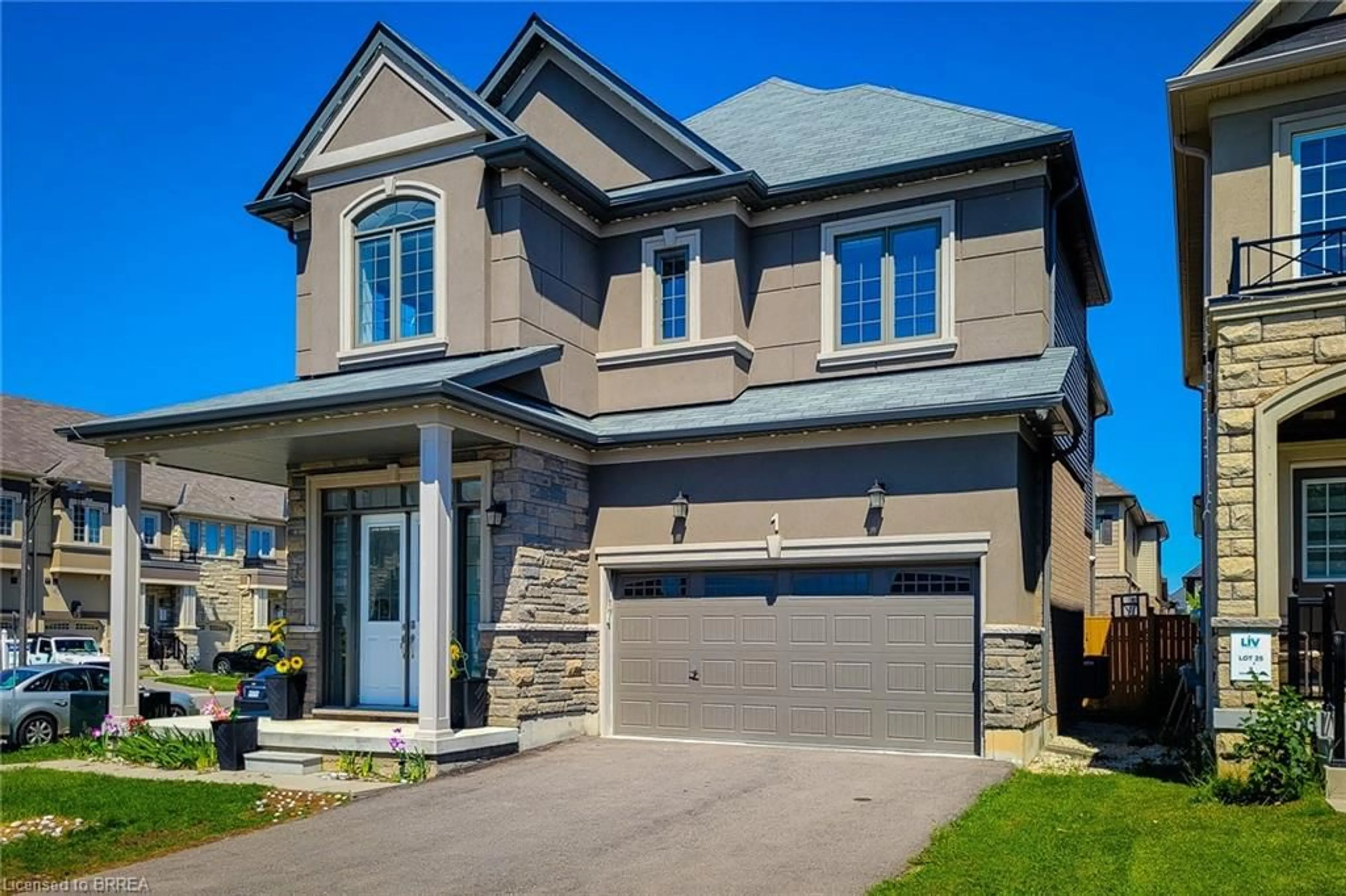 Home with brick exterior material, street for 1 Rowley St, Brantford Ontario N3S 0J6